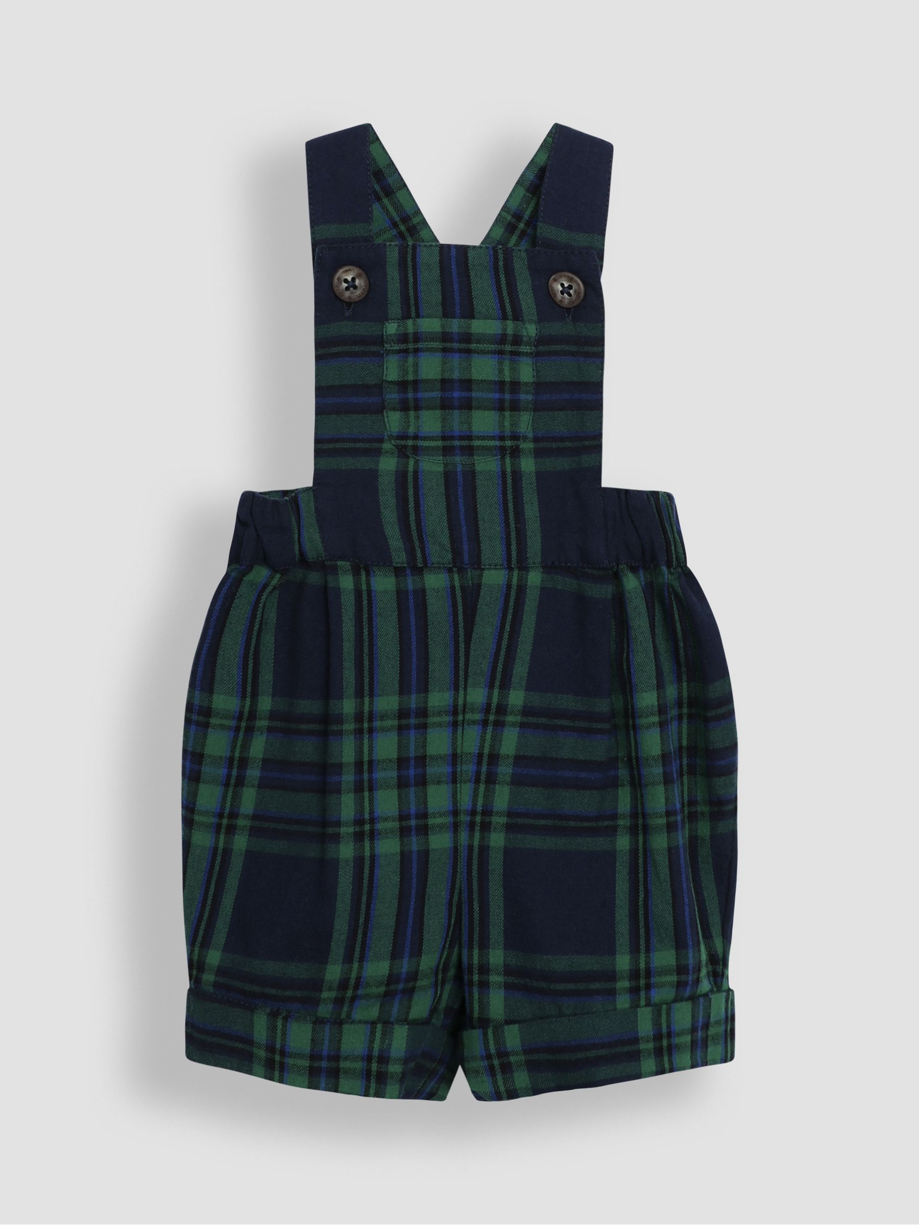 Navy Tartan Dungarees And Top Set - Image 2 of 6