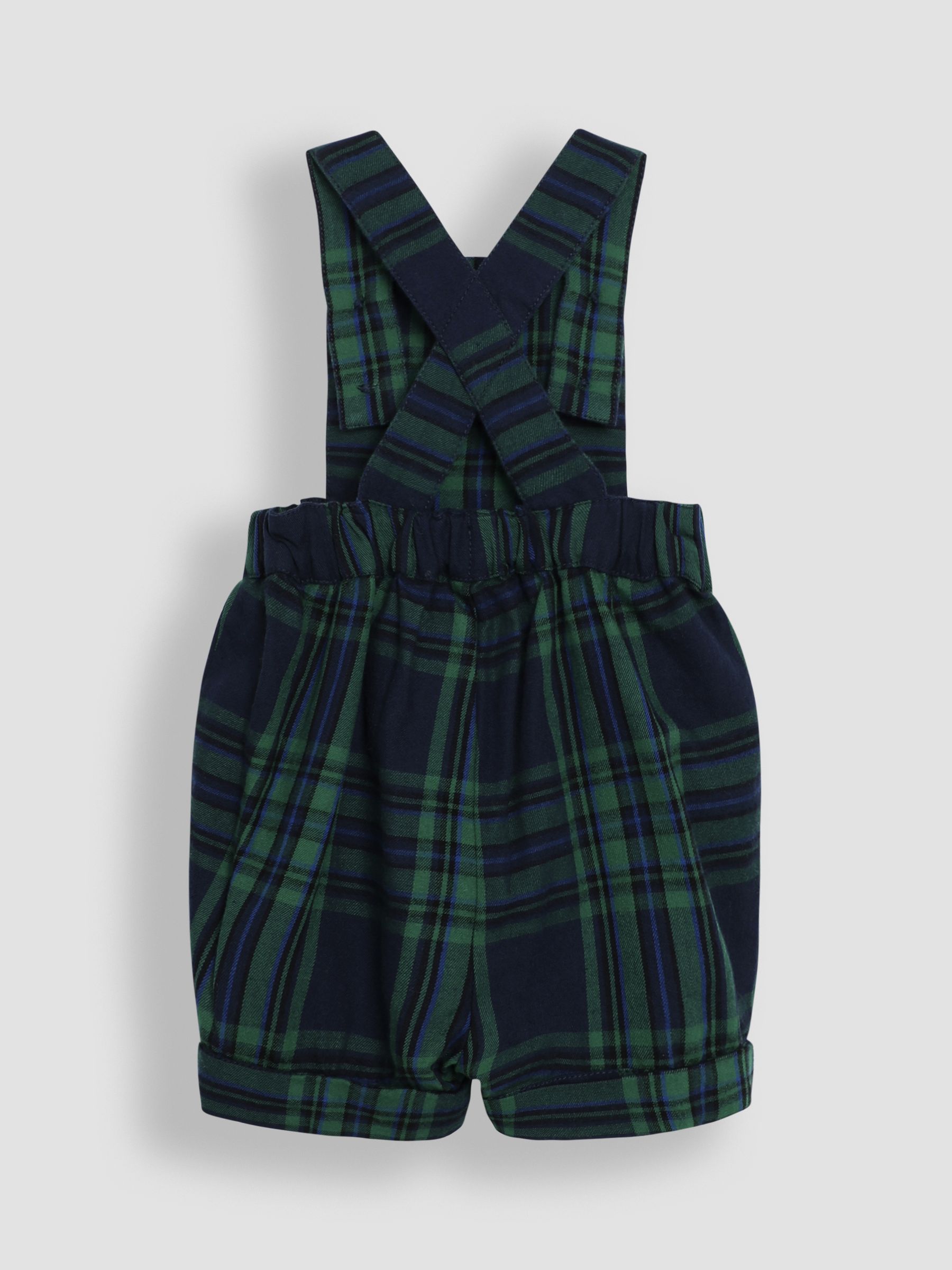 Navy Tartan Dungarees And Top Set - Image 3 of 6