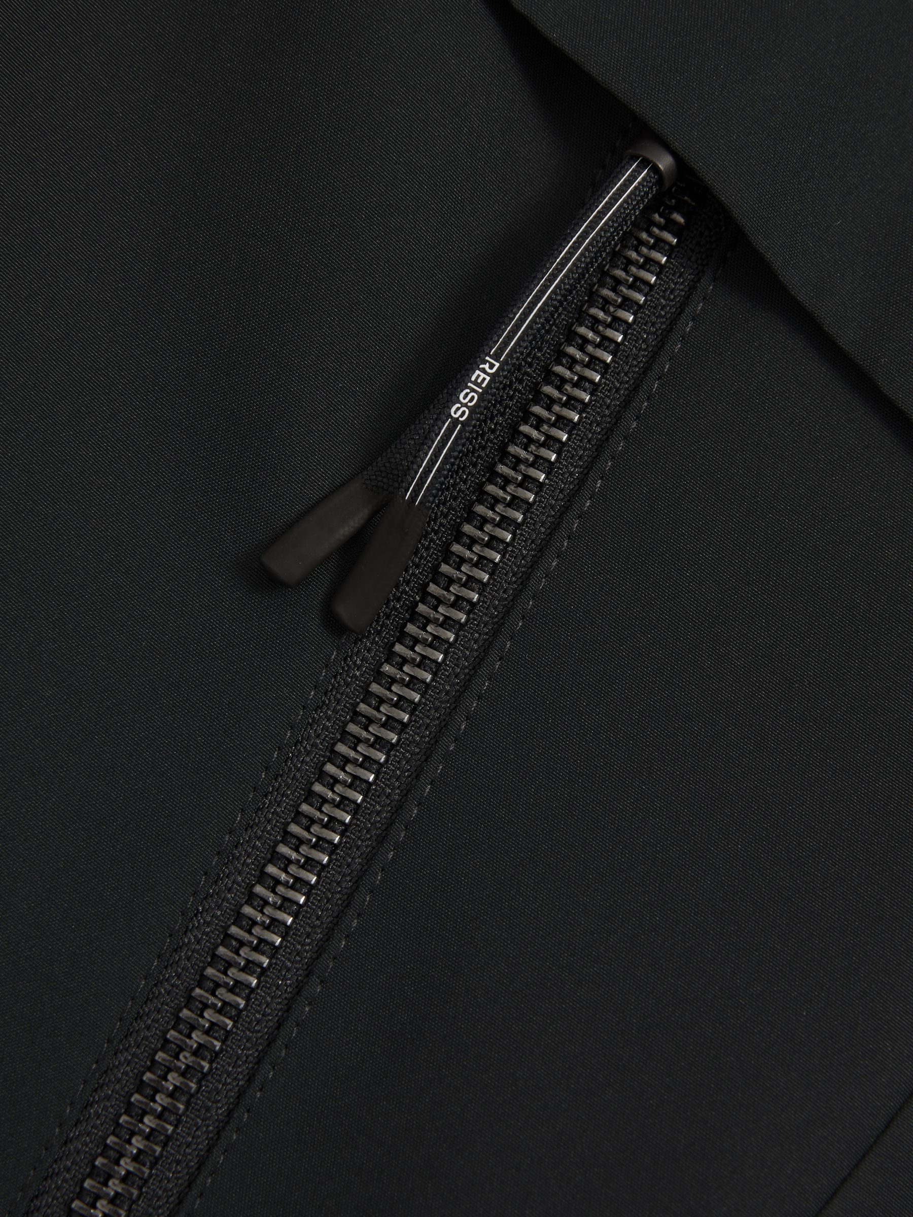 Earlsfield Navy Drawstring Hem Technical Hooded Jacket - Image 6 of 6