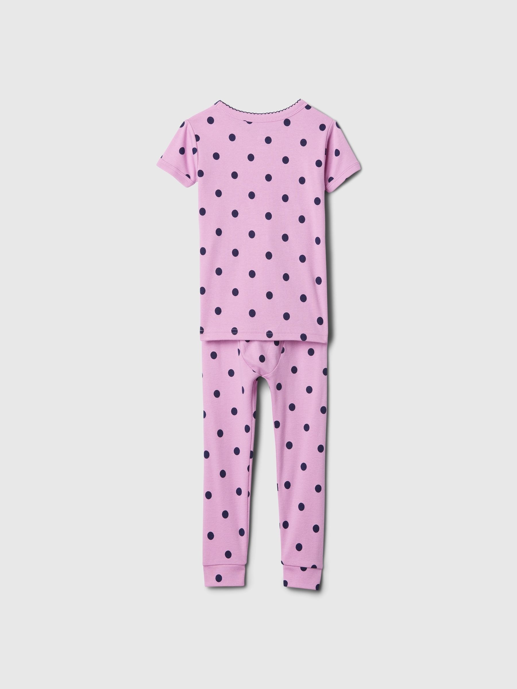 Pink Organic Cotton Polka Dot Pyjama Set (12mths-5yrs) - Image 2 of 2