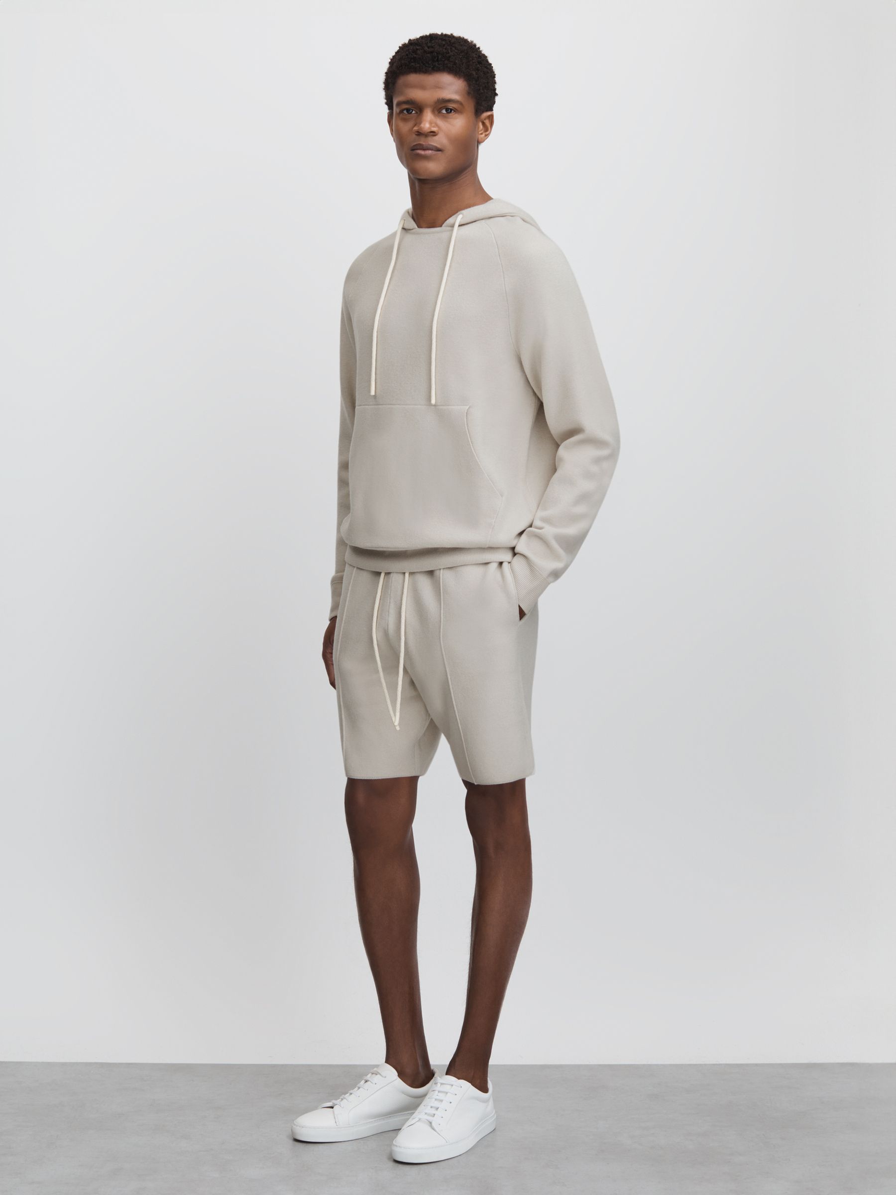 Paige Drawstring Hoodie in Light Grey - Image 3 of 6