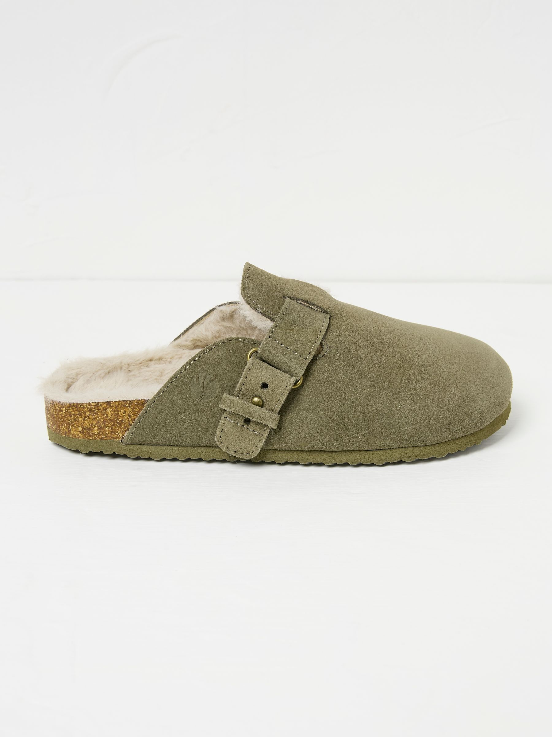 Elsie Khaki Green House Shoes - Image 1 of 3