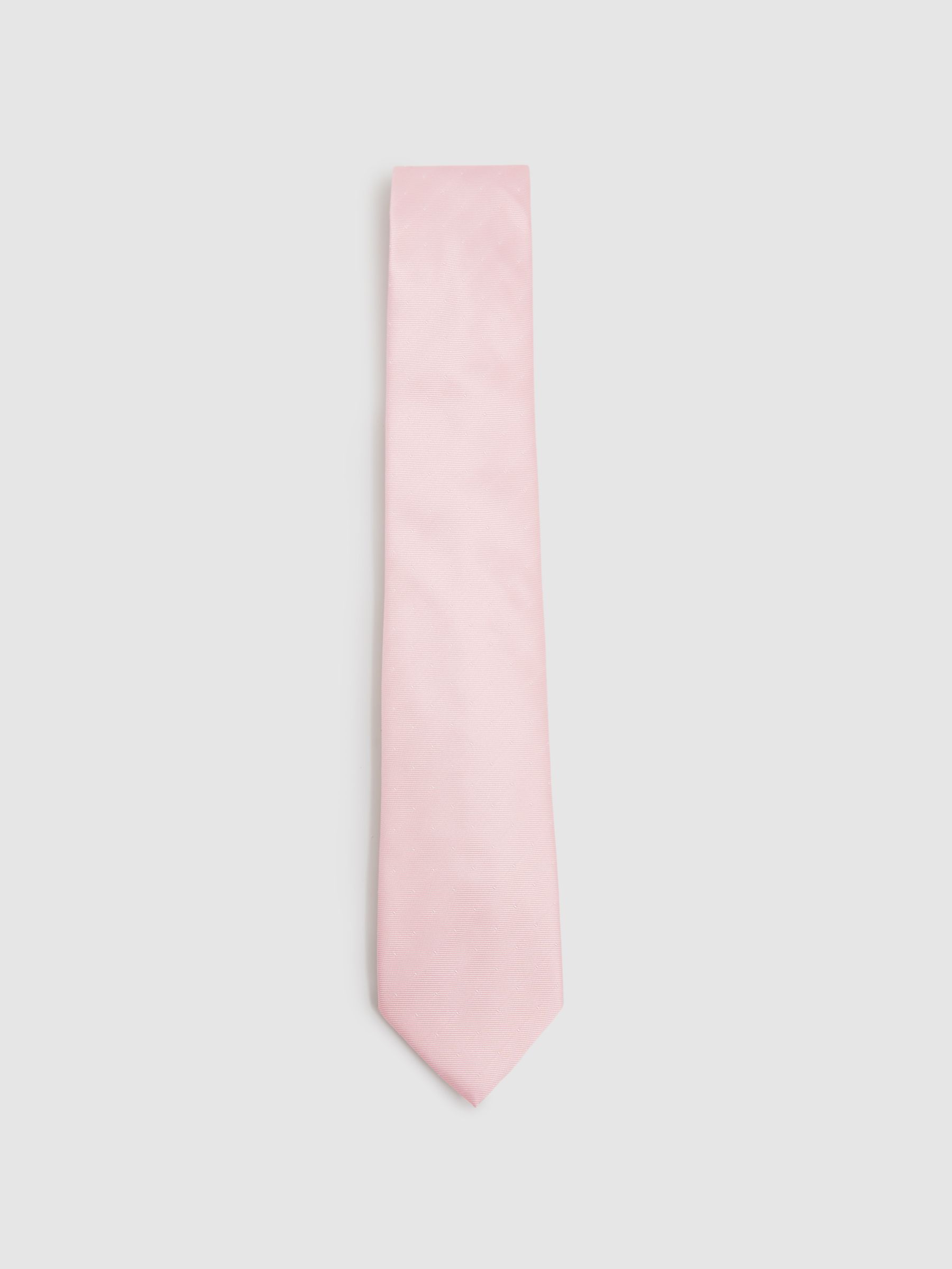 Polka Dot Silk Tie in Light Pink - Image 1 of 5