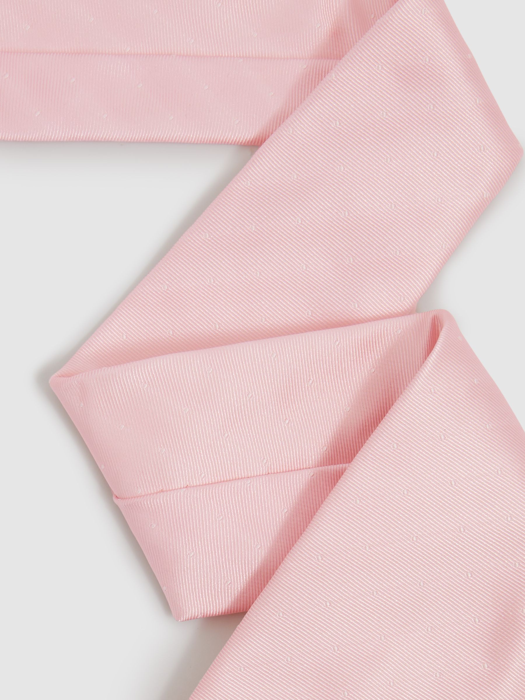 Polka Dot Silk Tie in Light Pink - Image 3 of 5