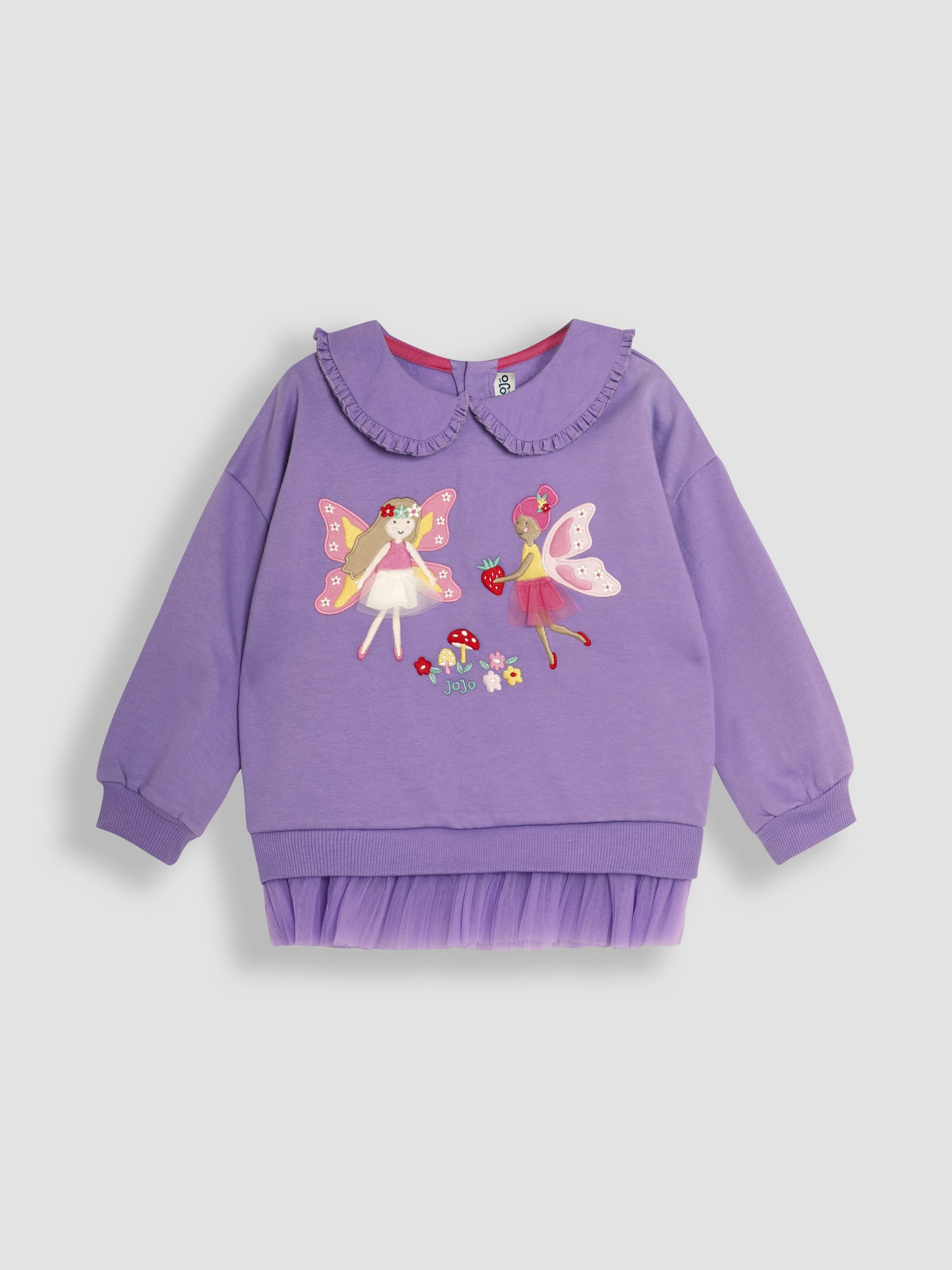 Lilac Purple Fairy Appliqué Tulle Frill Sweatshirt & Leggings Set - Image 2 of 6