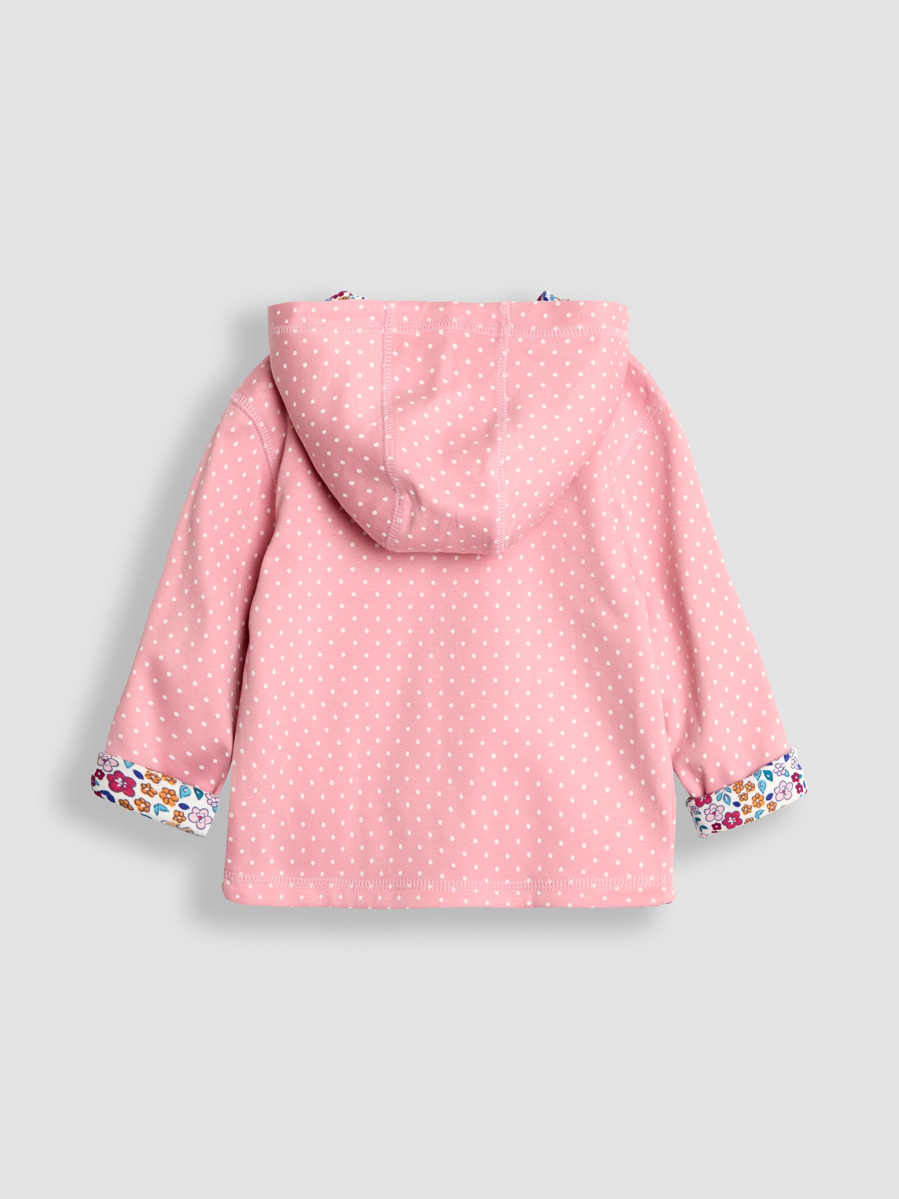 Rose Pink Bunny Appliqué Reversible Hoodie - Image 3 of 8