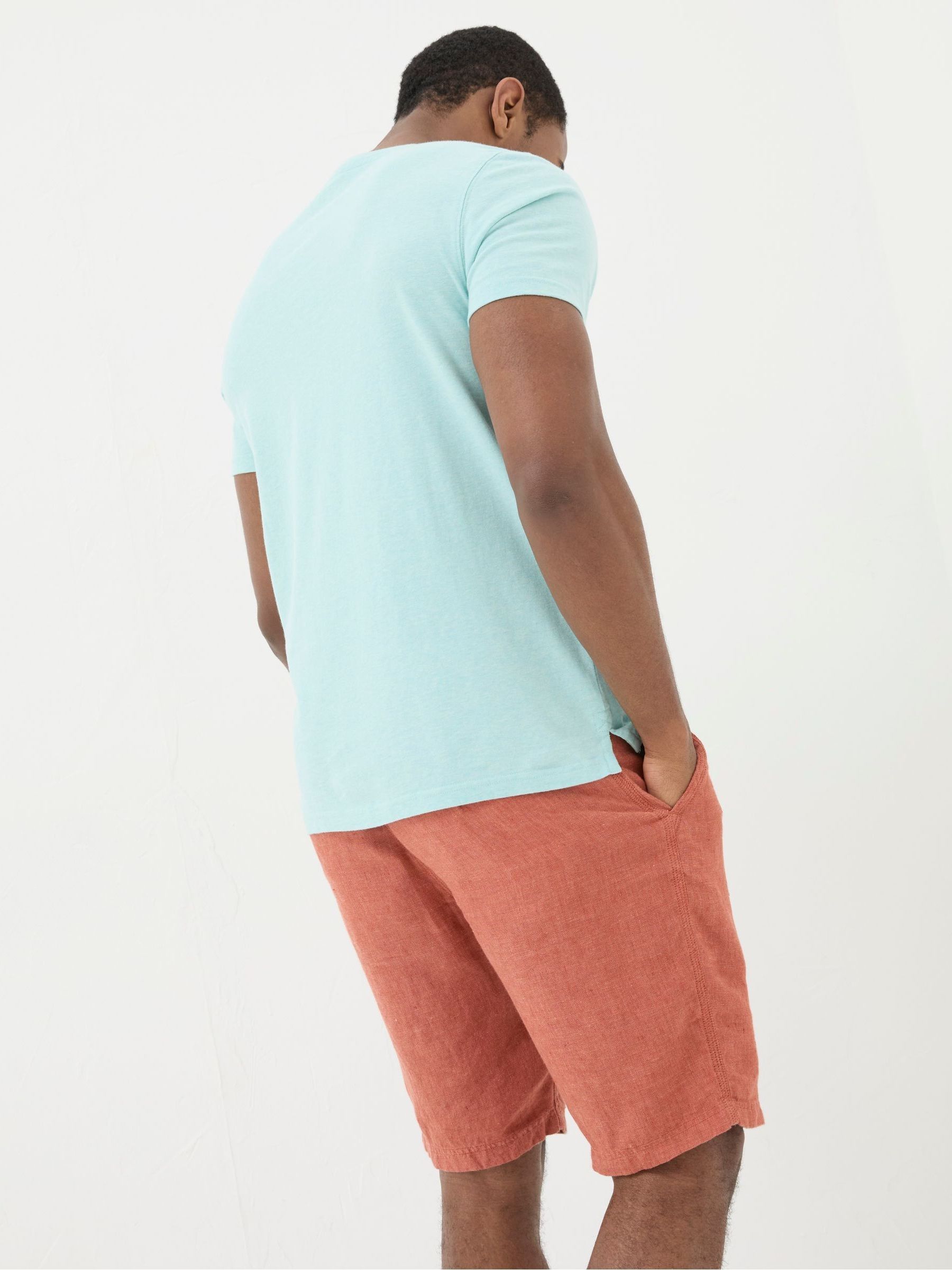 Lulworth Blue Organic Crew T-Shirt - Image 2 of 4 Lulworth Blue Organic Crew T-Shirt - Image 2 of 4