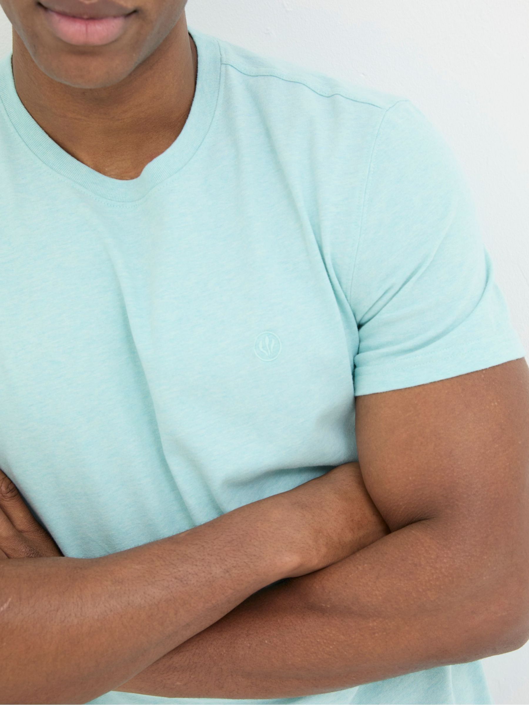 Lulworth Blue Organic Crew T-Shirt - Image 3 of 4