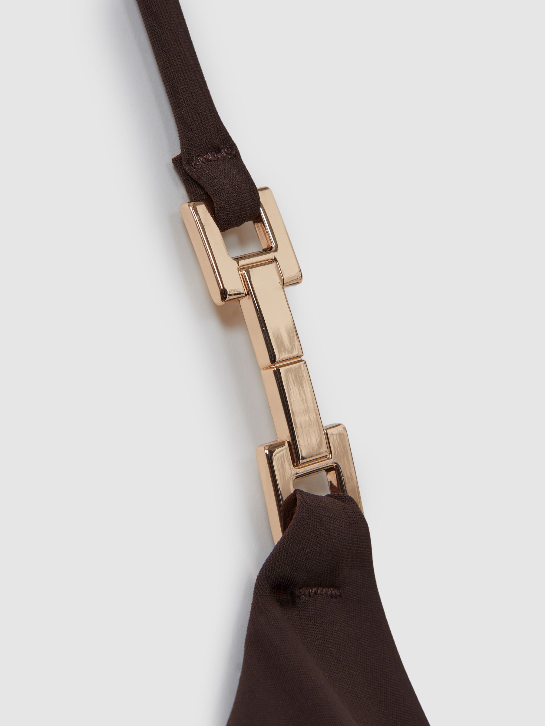 Triangle Halter Neck Bikini Top in Chocolate - Image 4 of 4