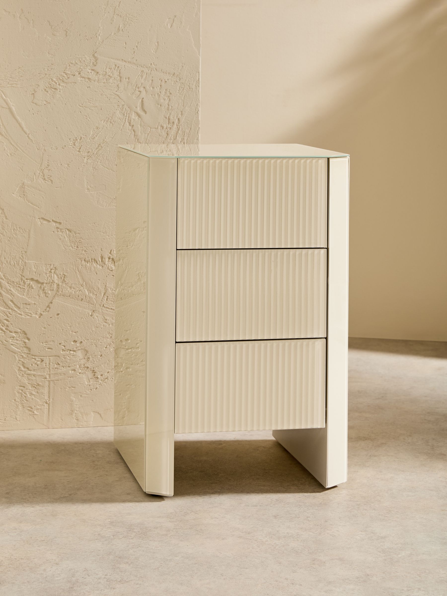 Eleni Bedside in Ecru White - Image 2 of 4