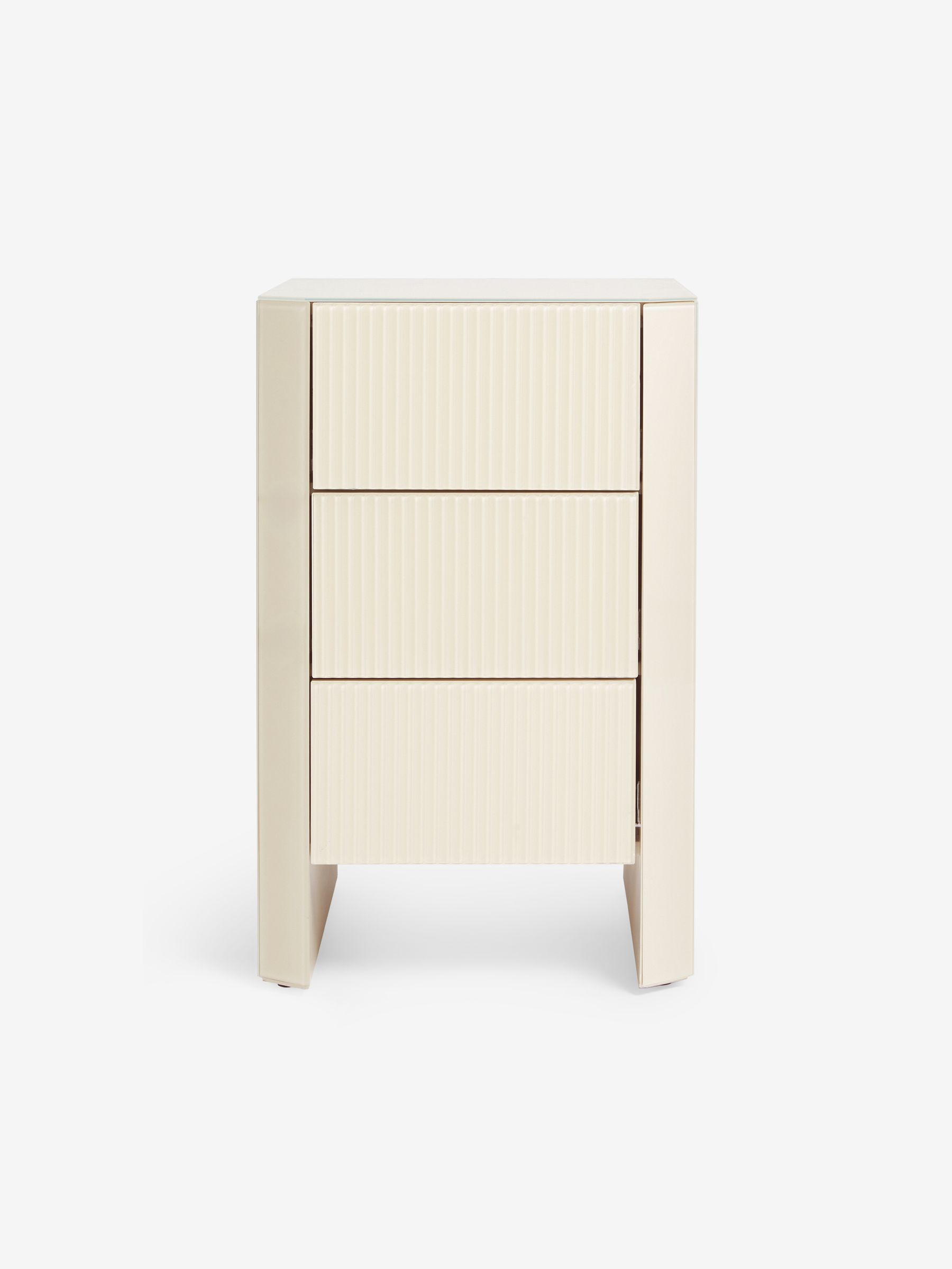 Eleni Bedside in Ecru White Glass - Image 5 of 5