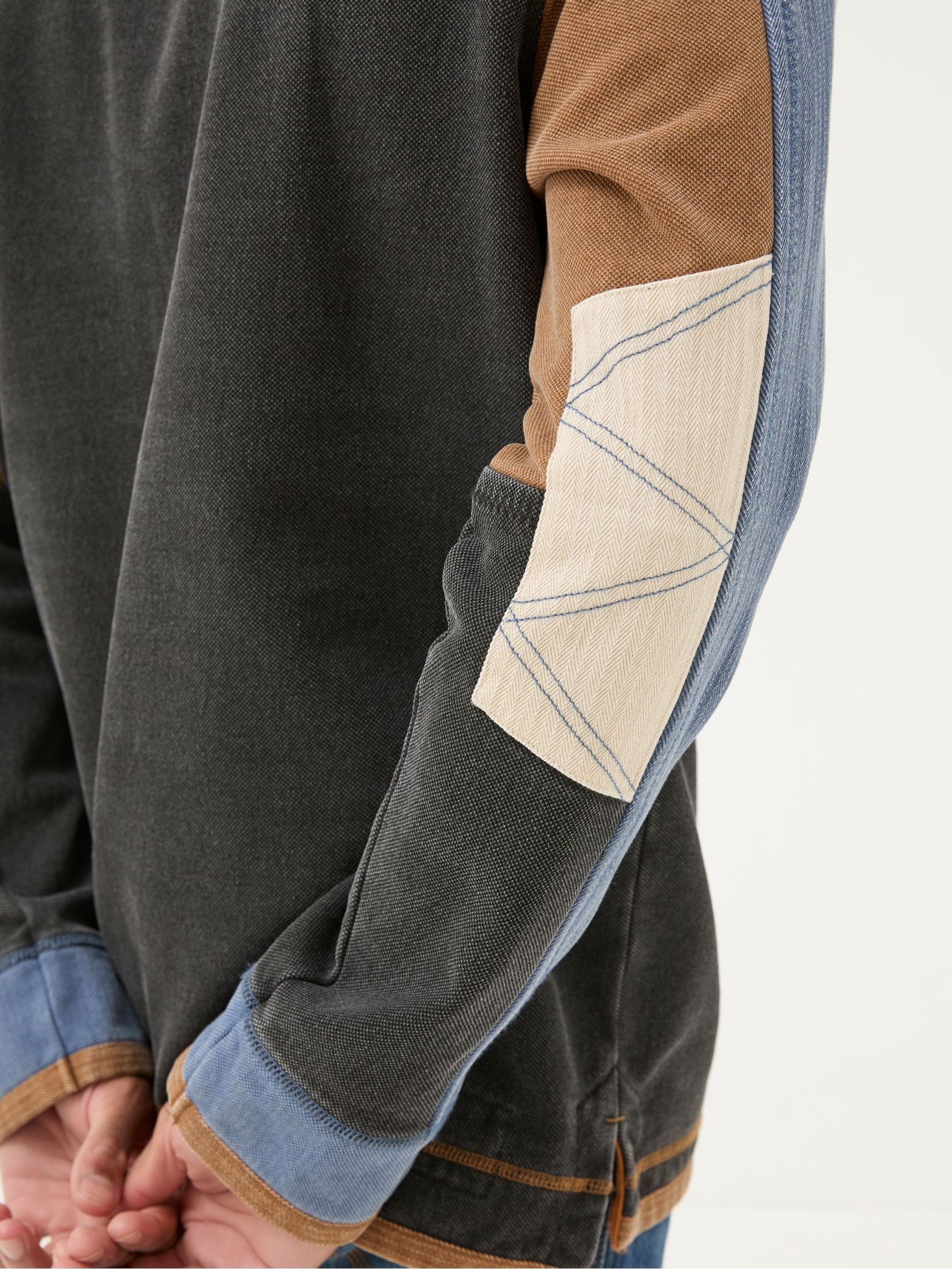 Airlie Washed Black Panel Sweatshirt - Image 6 of 7