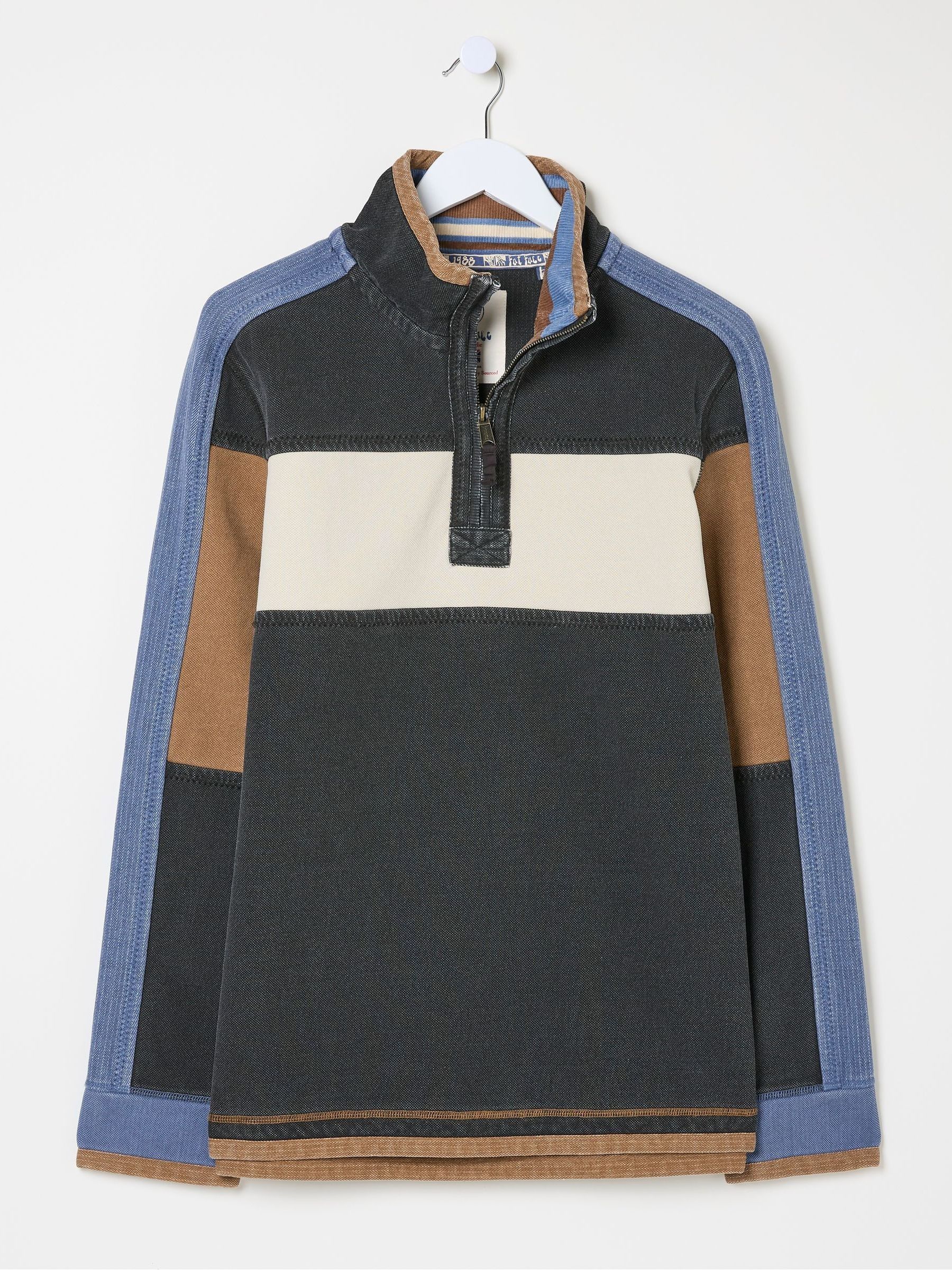 Airlie Washed Black Panel Sweatshirt | FatFace