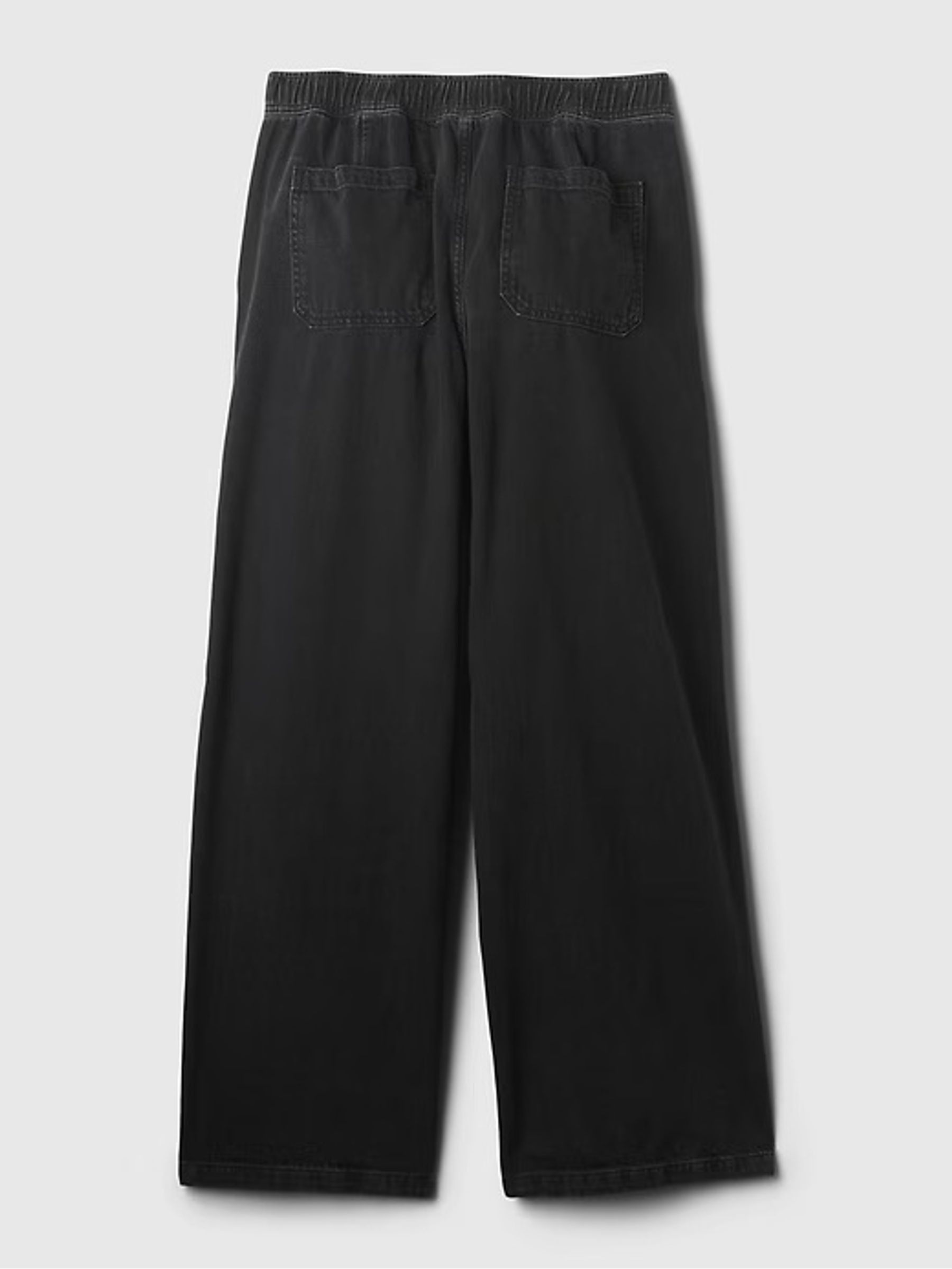 Black High Waisted Wide Leg Utility Easy Jeans - Image 6 of 7
