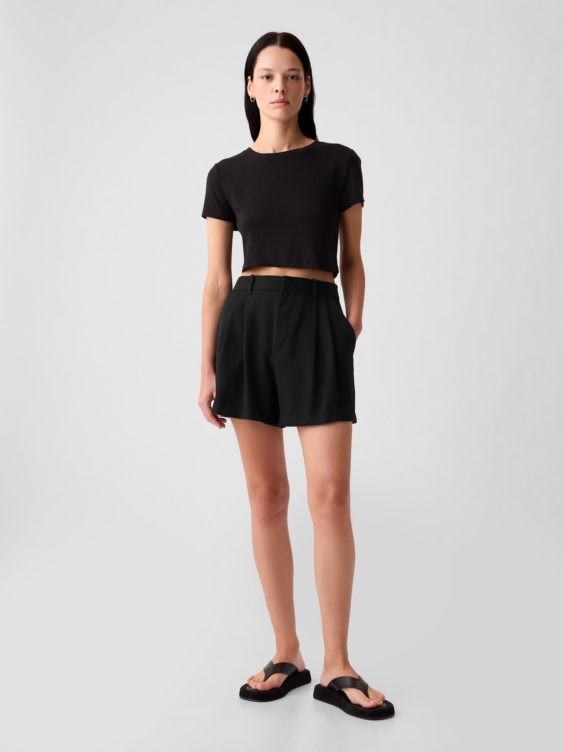 Black 365 High Waisted Shorts - Image 5 of 5