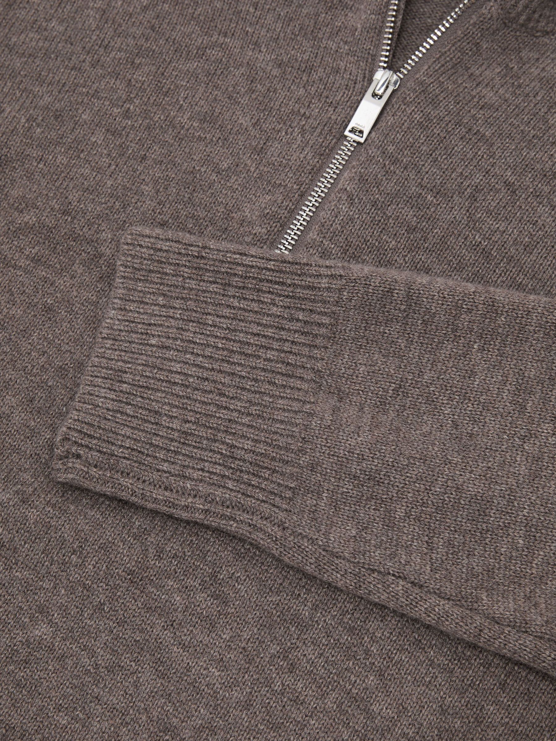 Wool-Cashmere Half-Zip Jumper in Dark Neutral - Image 6 of 6