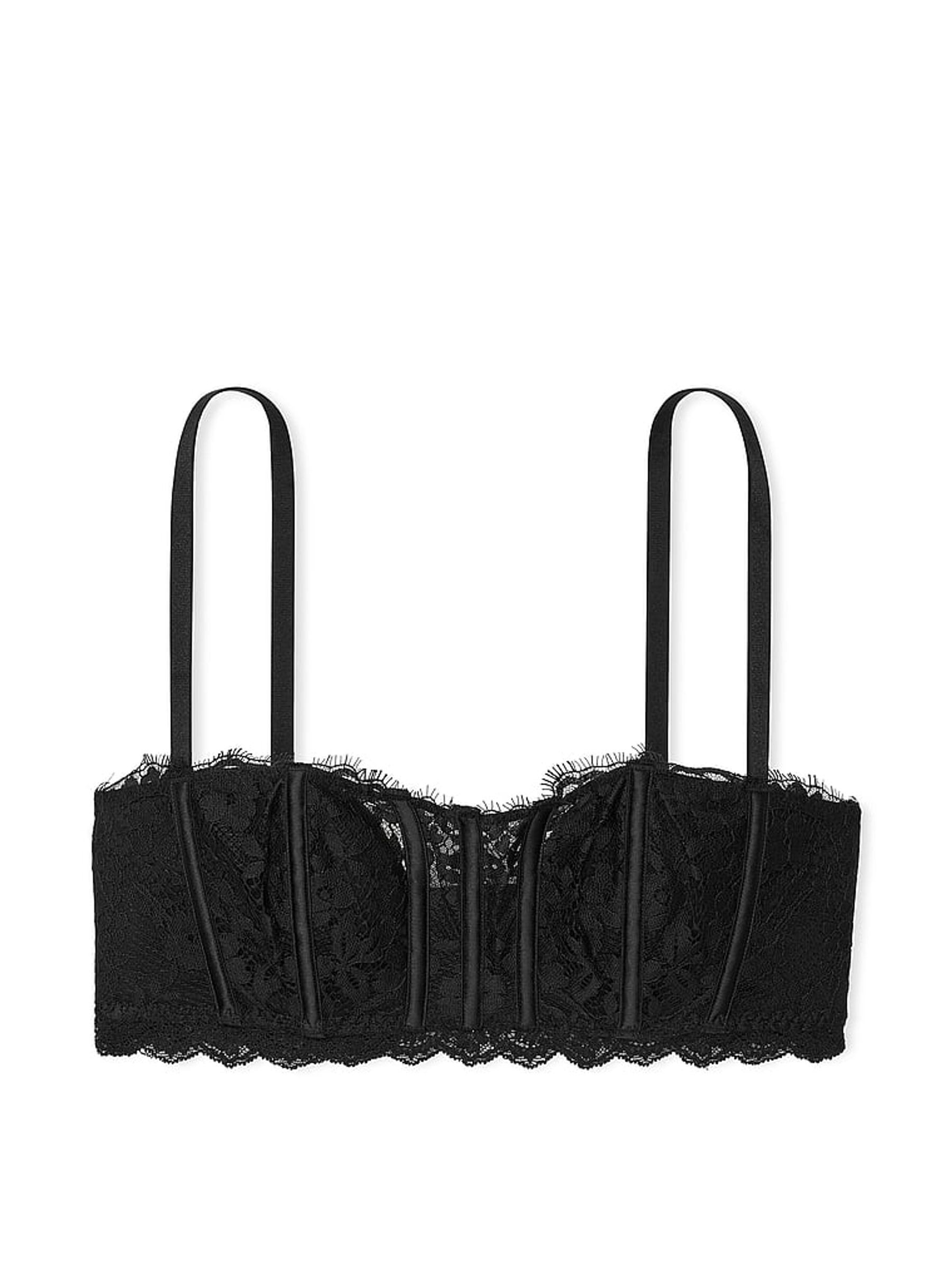 Black Lace Bandeau Bra Top - Image 3 of 3