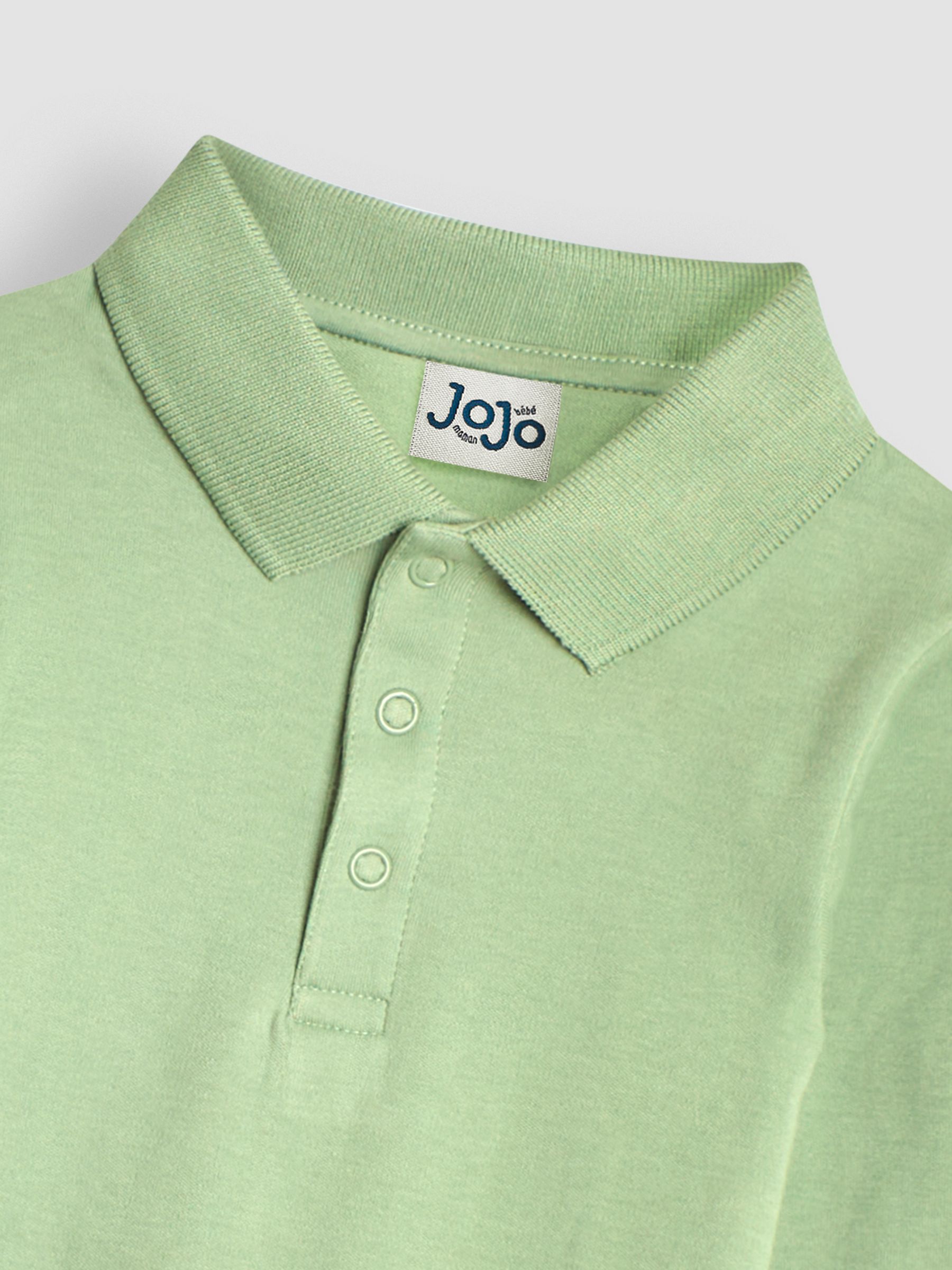 Green Plain Long Sleeve Polo Shirt Bodysuit - Image 3 of 3