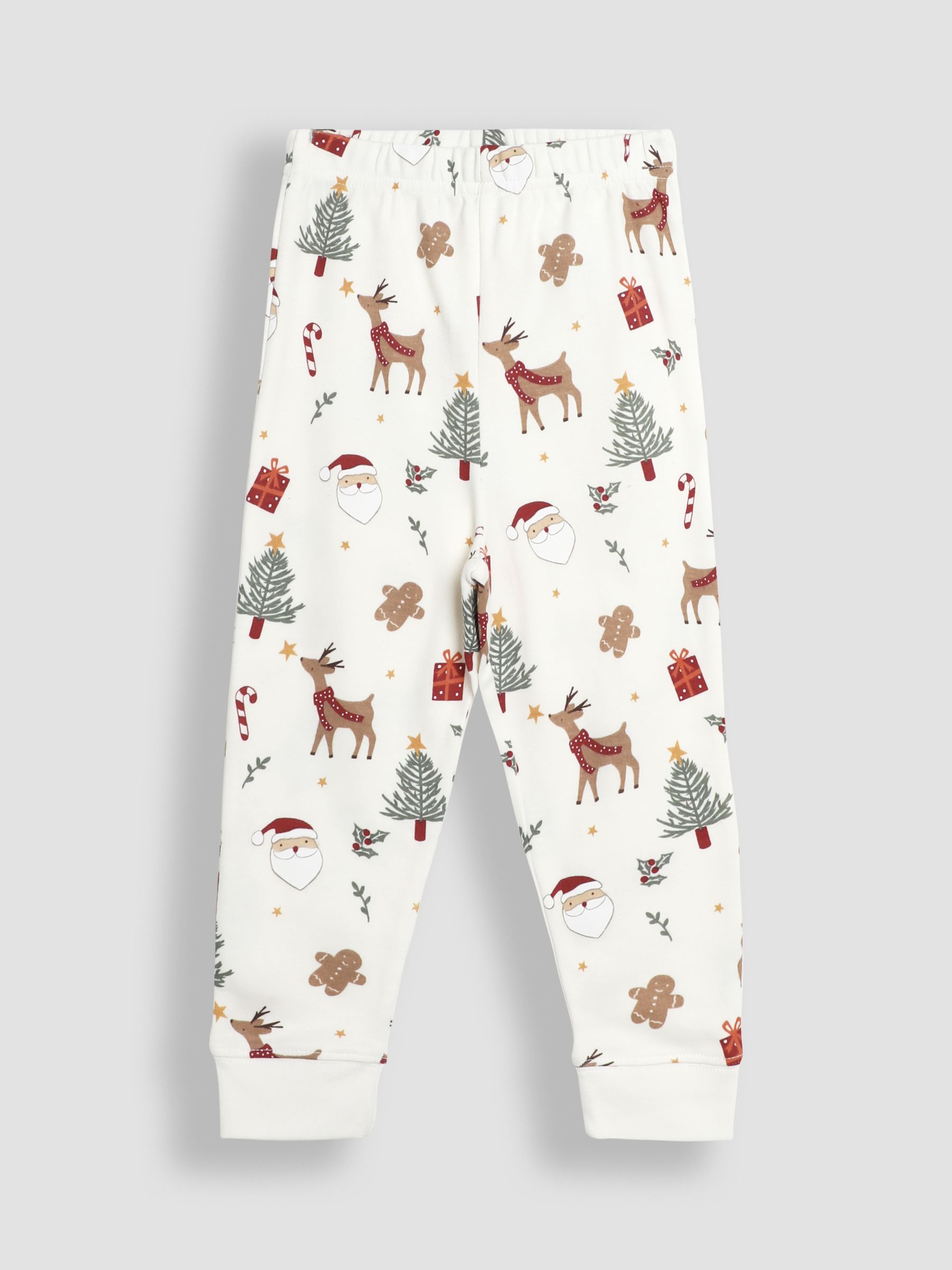 Cream Christmas Print Jersey Pyjamas - Image 5 of 6
