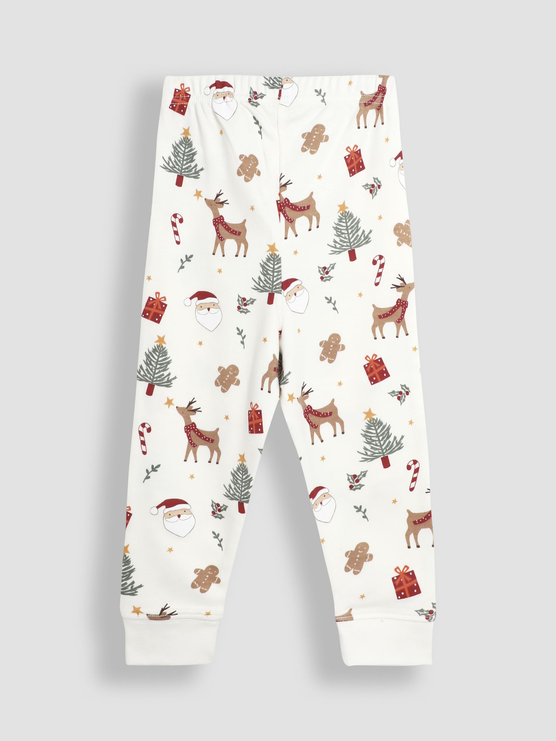 Cream Christmas Print Jersey Pyjamas - Image 6 of 6