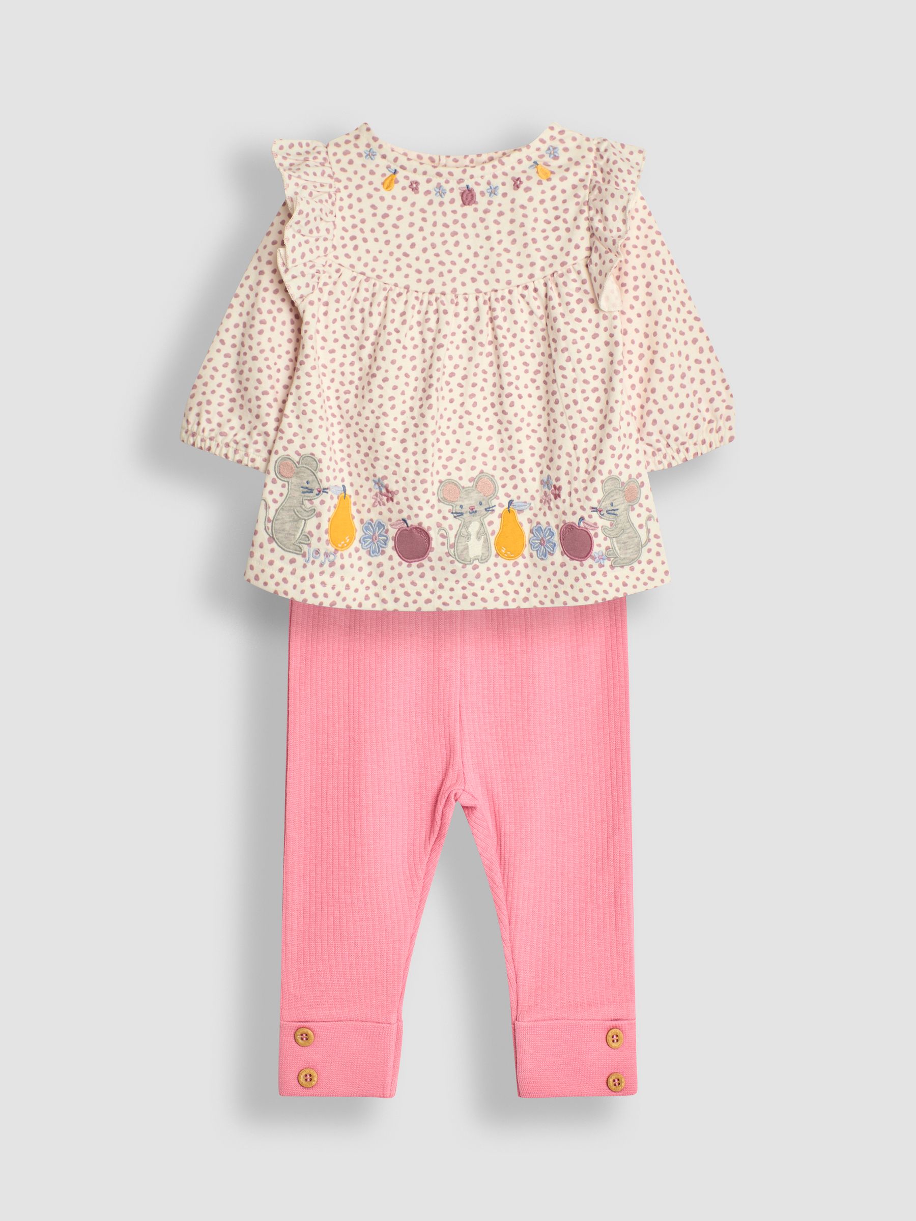 Pink Mouse Applique Tunic And Leggings Set - Image 1 of 6