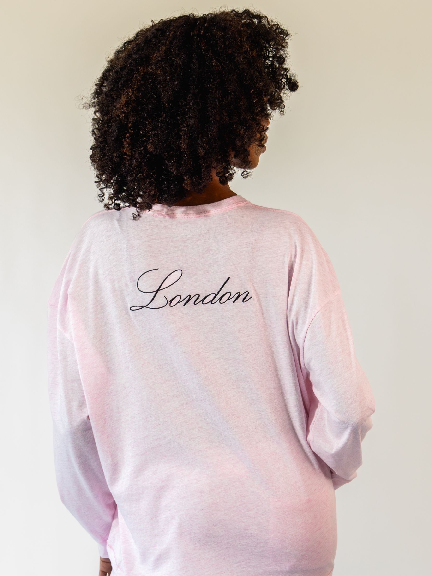 Pink Petal London Cotton Long Pyjama Set - Image 2 of 3