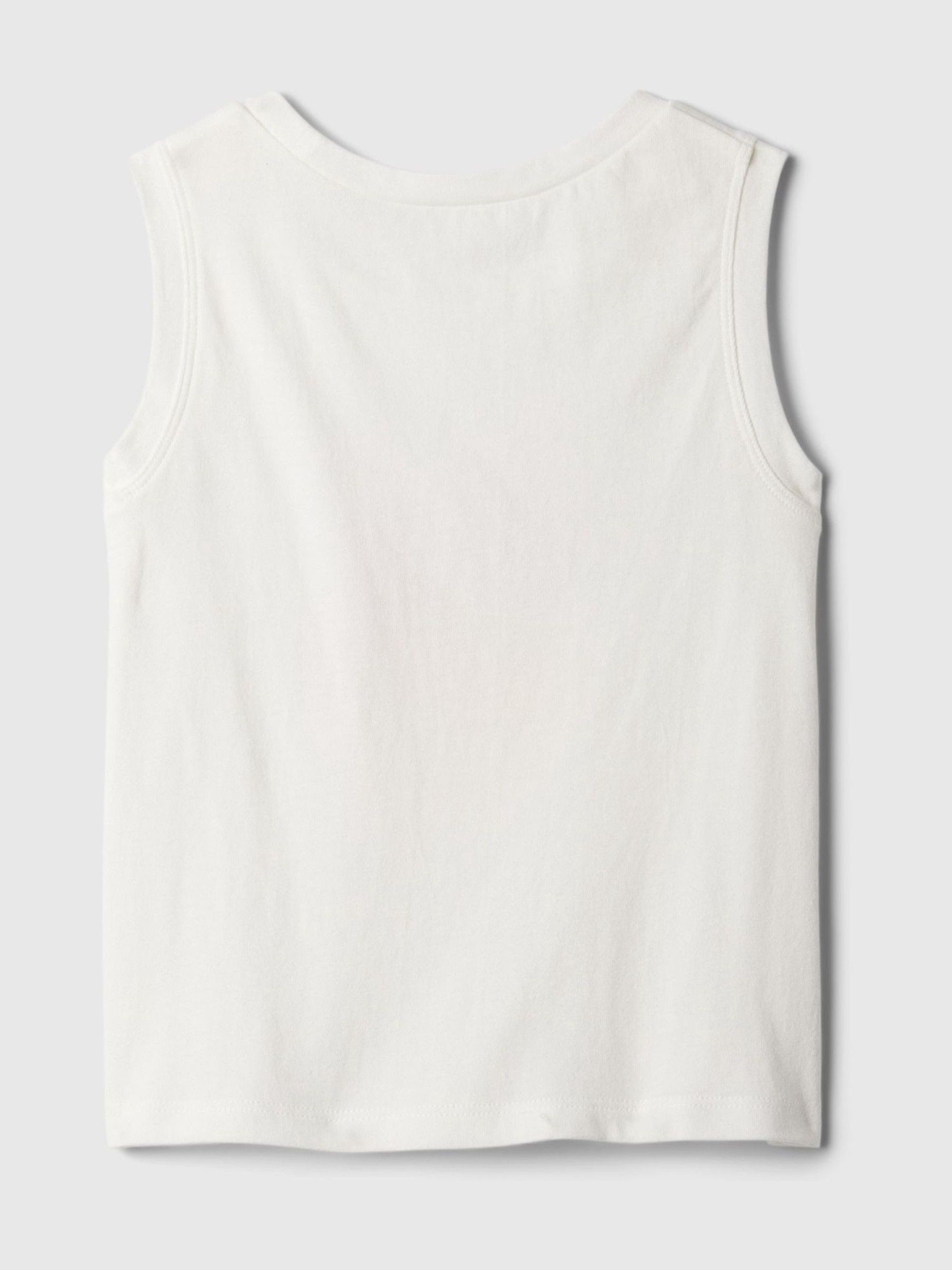 White/Red Summer Sleeveless Vest Top (Newborn-5yrs) - Image 2 of 2