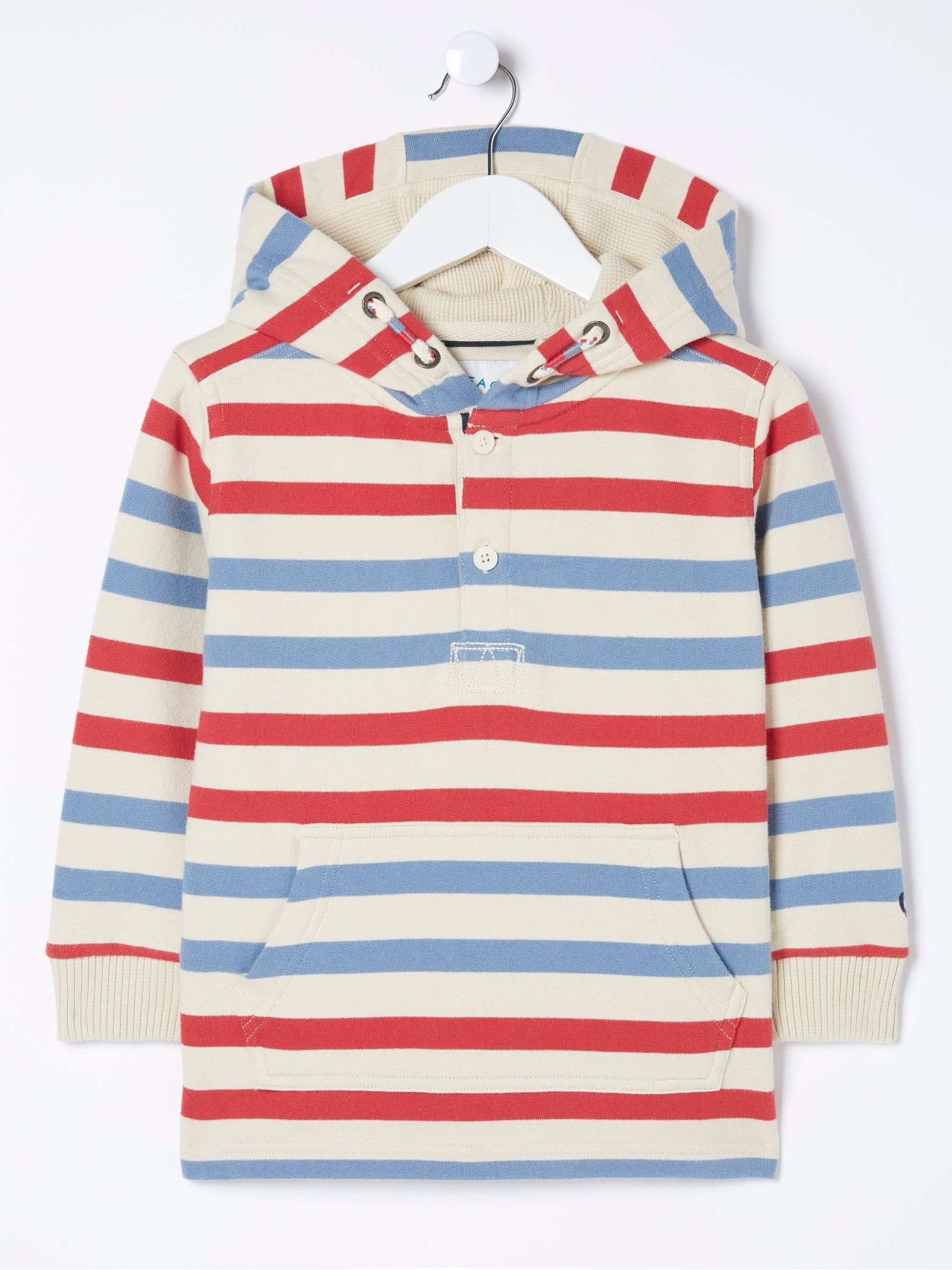 Natural Stripe Half Neck Hoodie - Image 5 of 5 Natural Stripe Half Neck Hoodie - Image 5 of 5