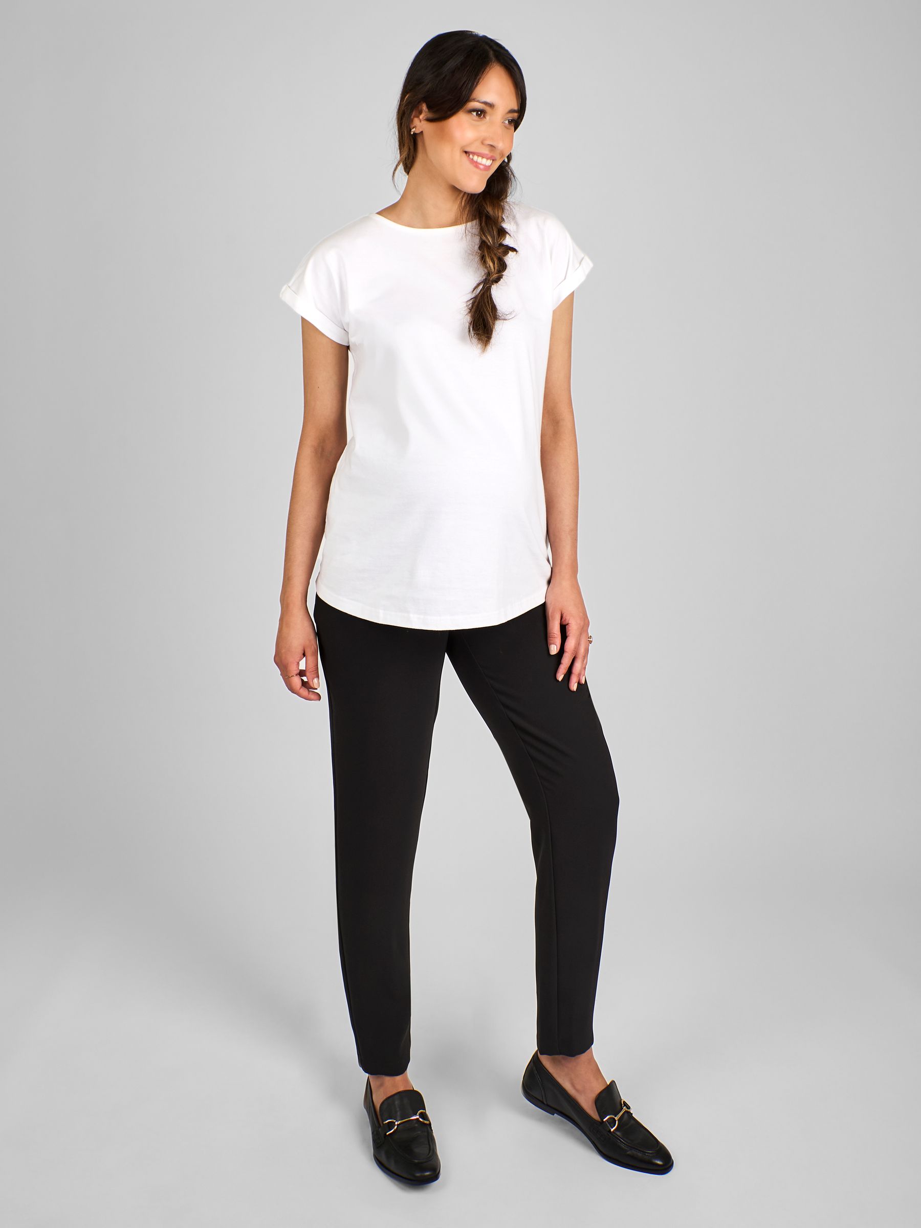 Black Tapered Maternity Trousers - Image 3 of 4