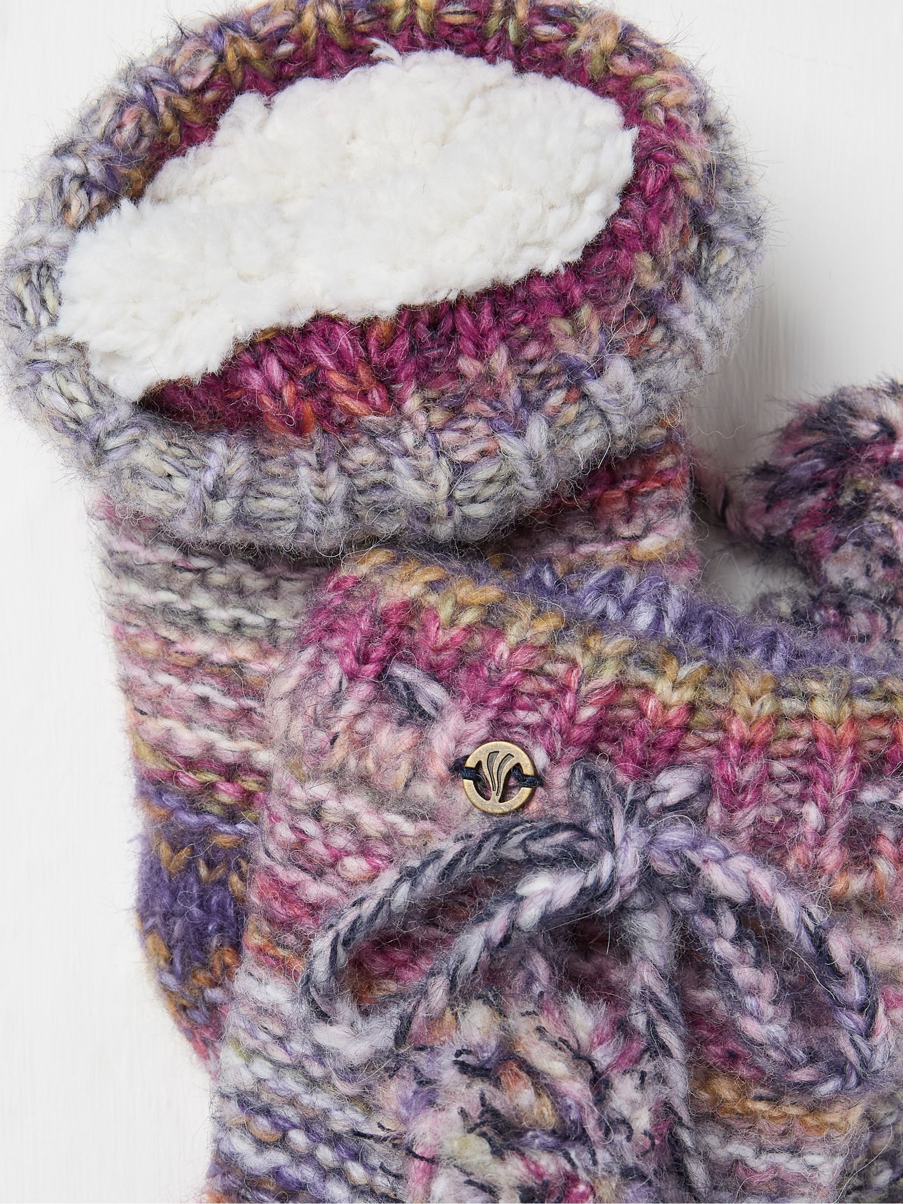 Purple Womens Space Dye Bedsocks - Image 2 of 2