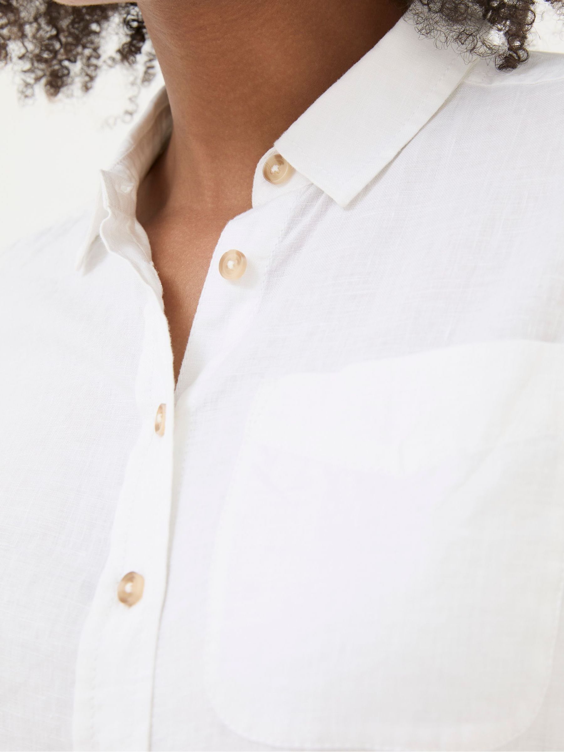 Olivia White Linen Shirt - Image 10 of 11