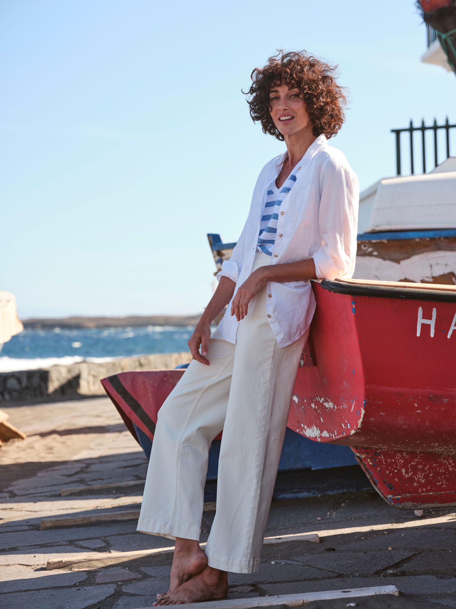 Olivia White Linen Shirt - Image 3 of 11