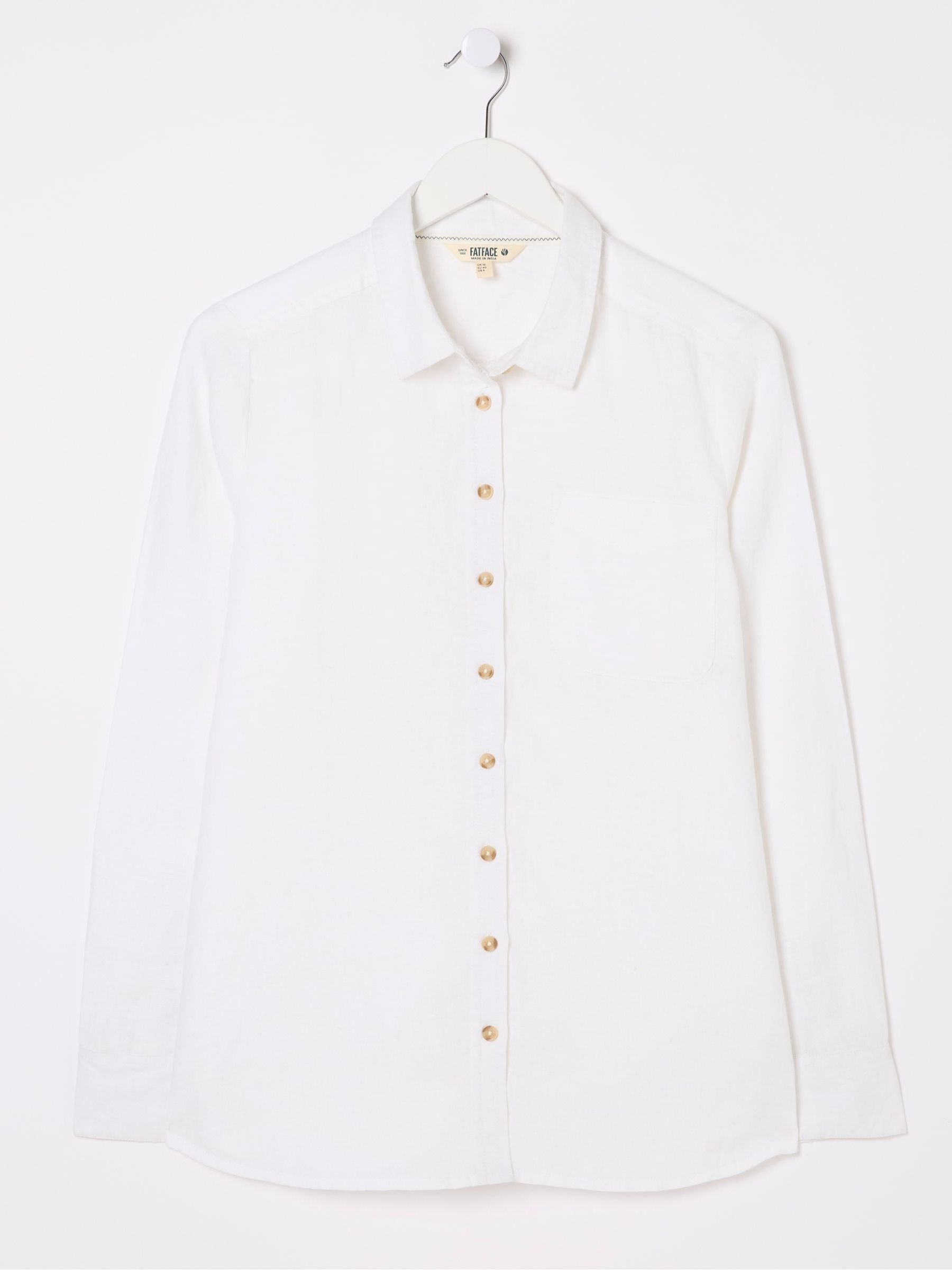 Olivia White Linen Shirt - Image 5 of 5 Olivia White Linen Shirt - Image 5 of 5