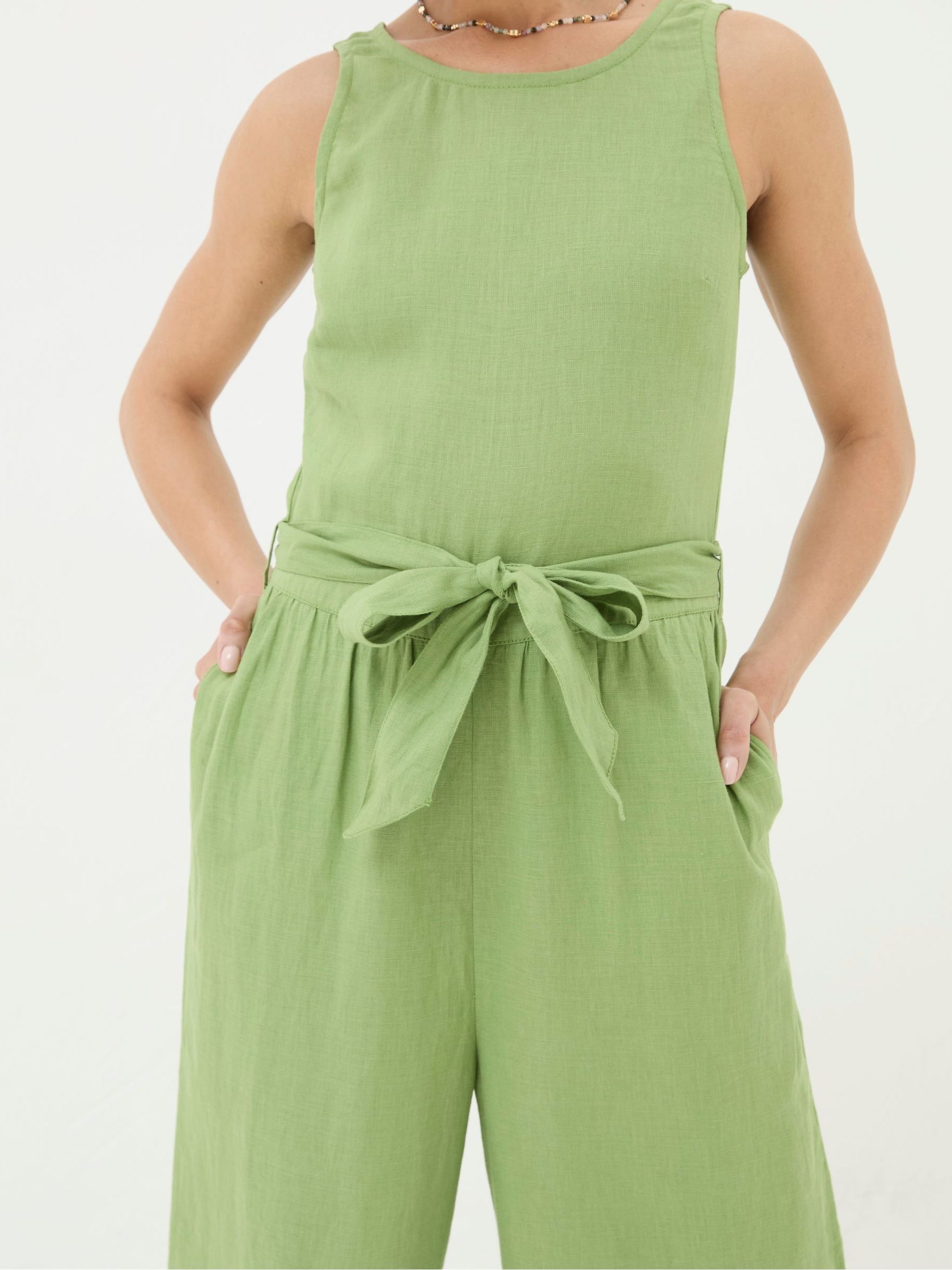 Liz Green Linen Jumpsuit - Image 6 of 7