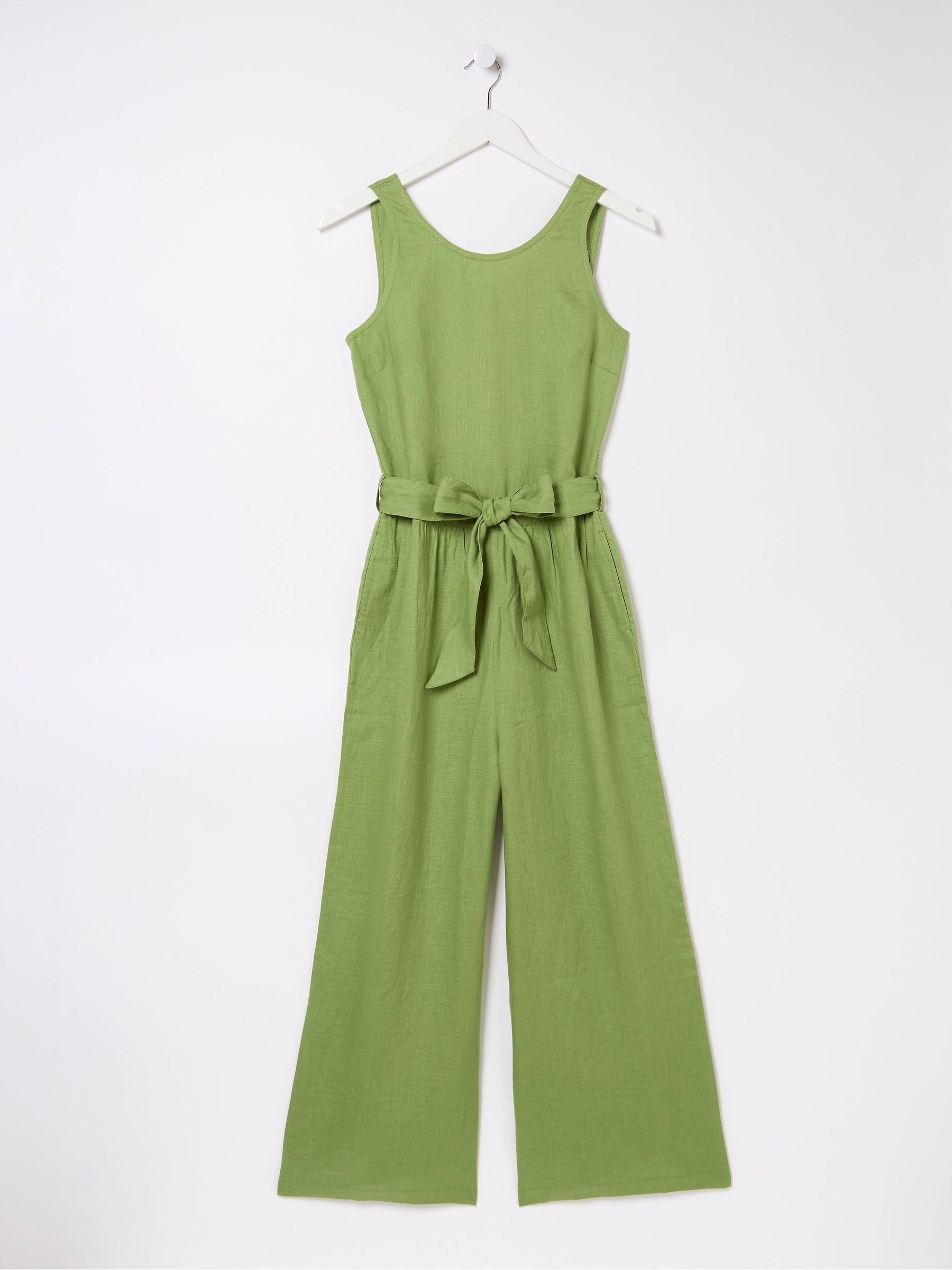 Liz Green Linen Jumpsuit - Image 6 of 6