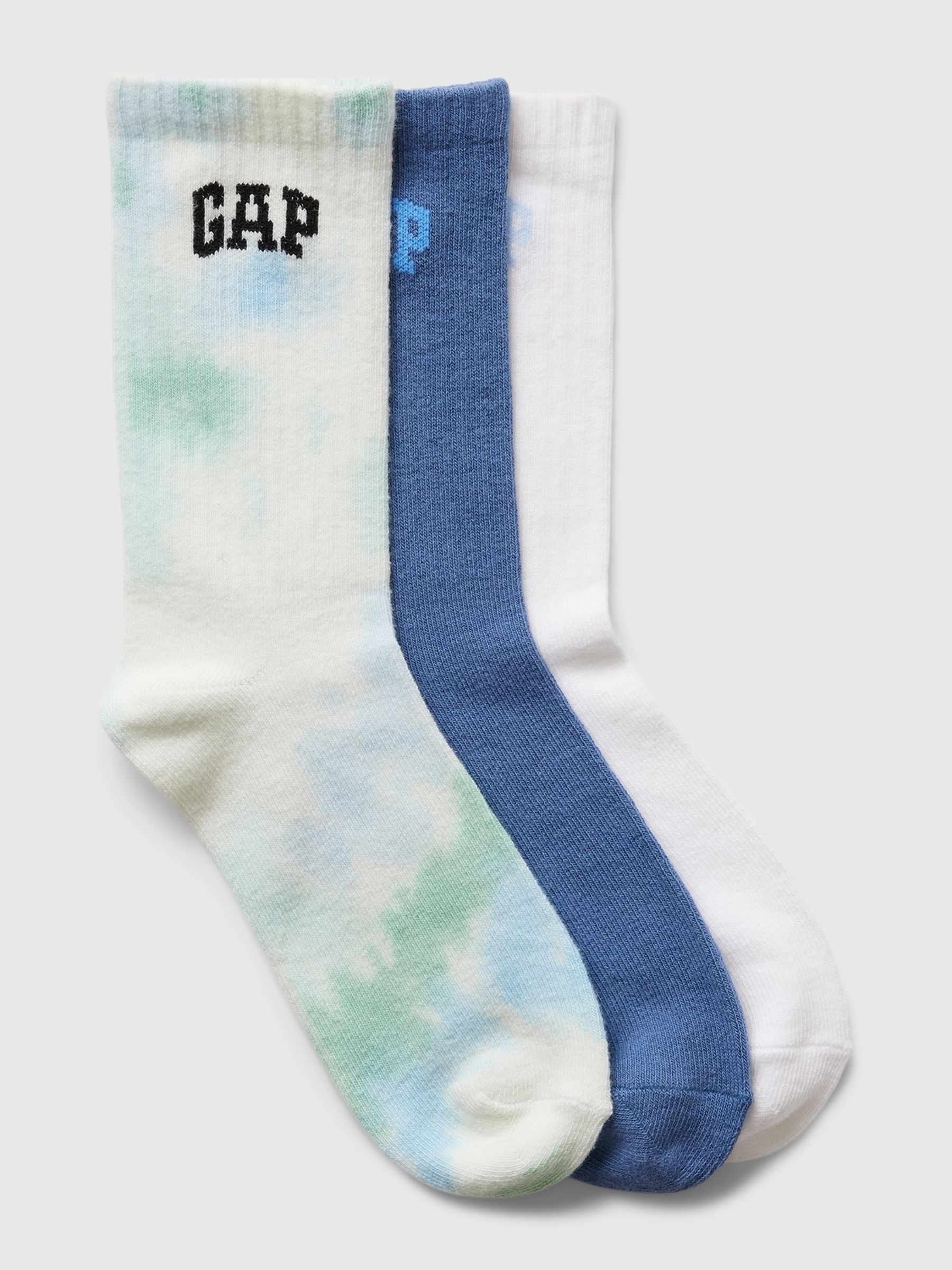 Blue Logo Crew Socks 3-Pack - Image 1 of 1