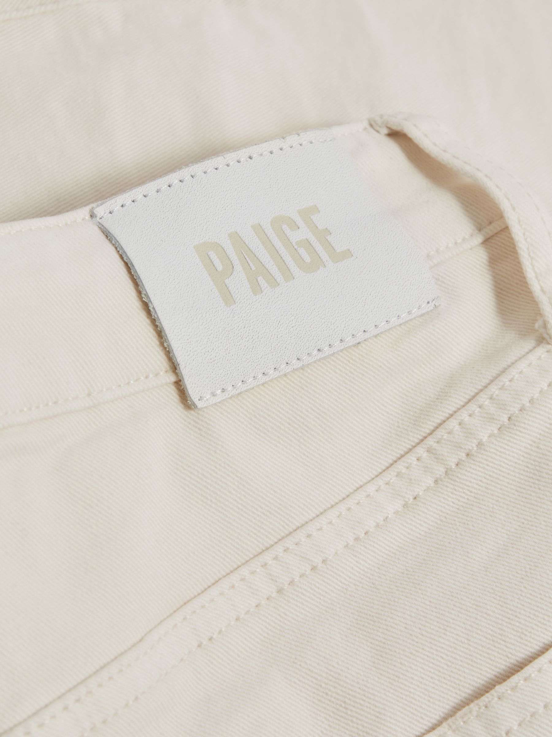 Paige Light Blonde Raw Hem Denim Shorts in Light Blonde - Image 5 of 5