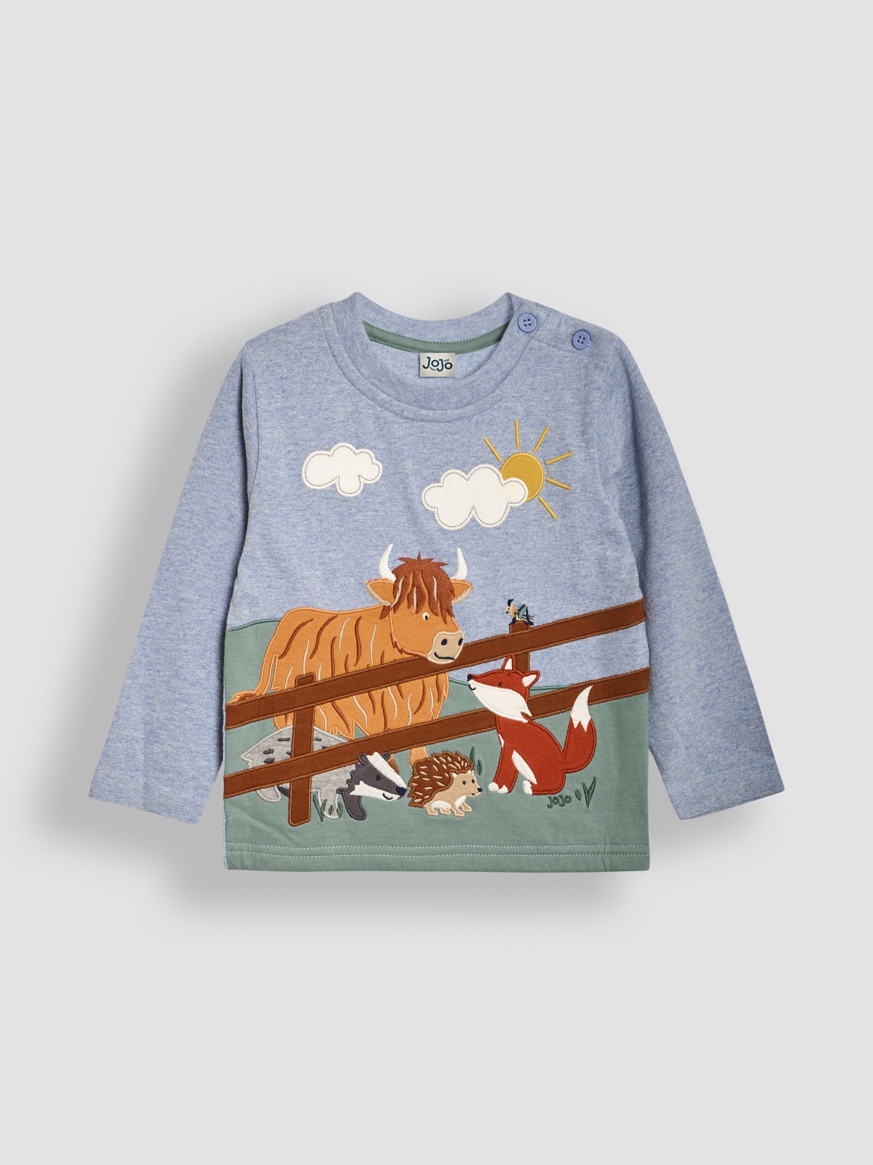 Blue Countryside Scene Applique Top - Image 2 of 5
