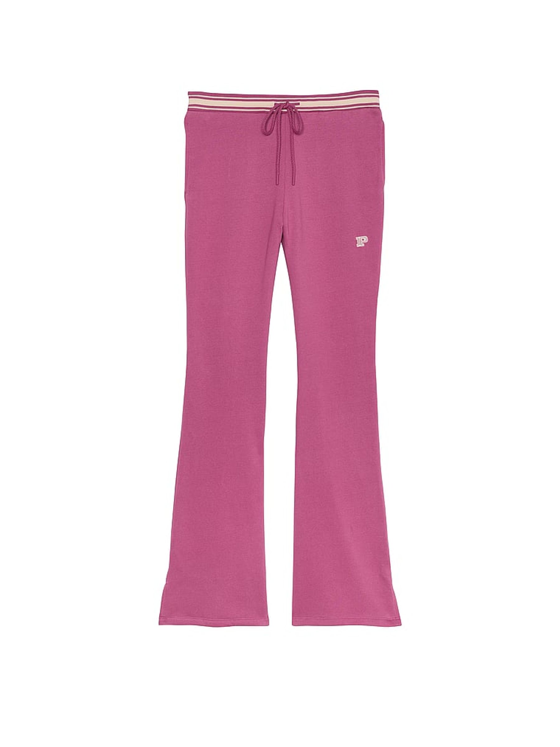 Pink Violet Knitted Flare Fleece Joggers - Image 3 of 3