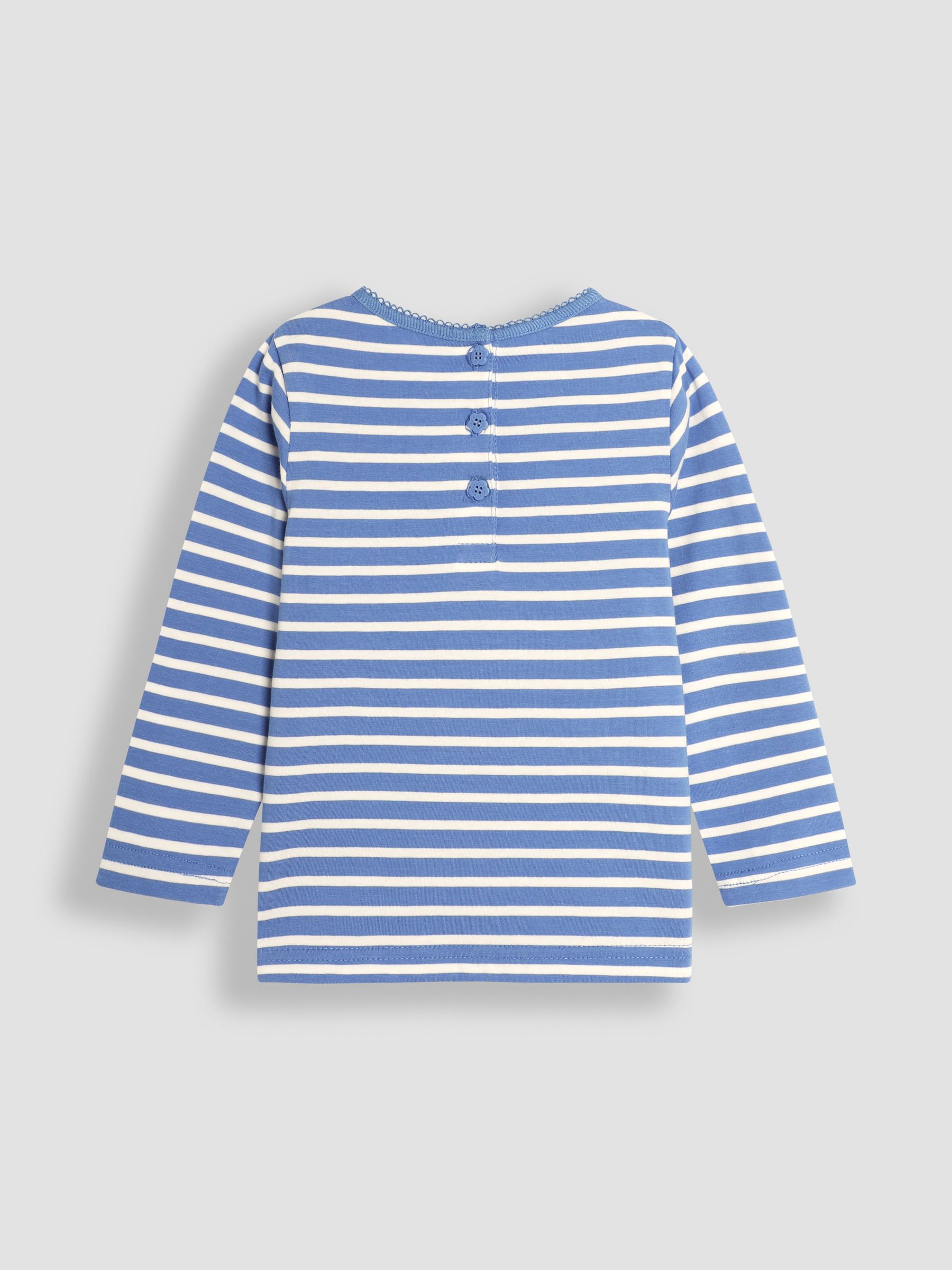 Blue Hedgehog Long Sleeve Stripe Appliqué Top - Image 2 of 3