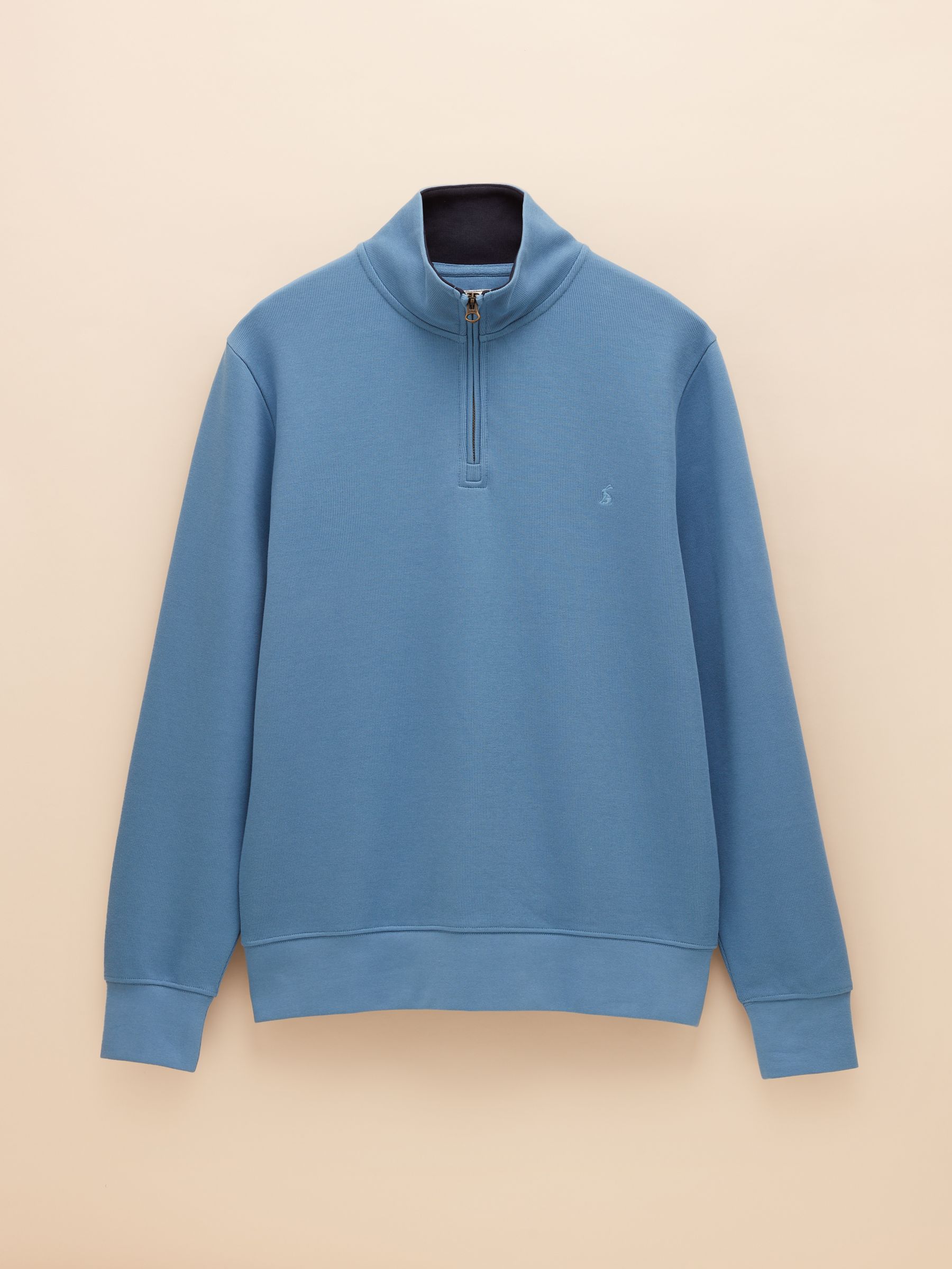 Alistair Light Blue Quarter Zip Cotton Sweatshirt - Image 7 of 7