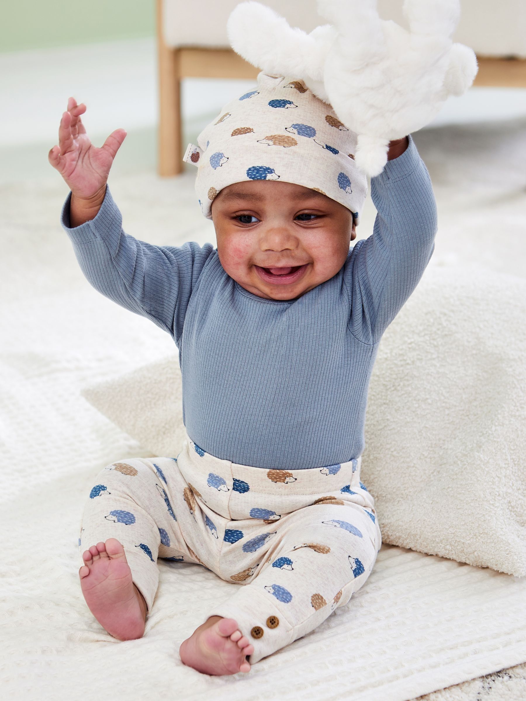 Blue Baby 3 Piece Hedgehog Set - Image 2 of 11