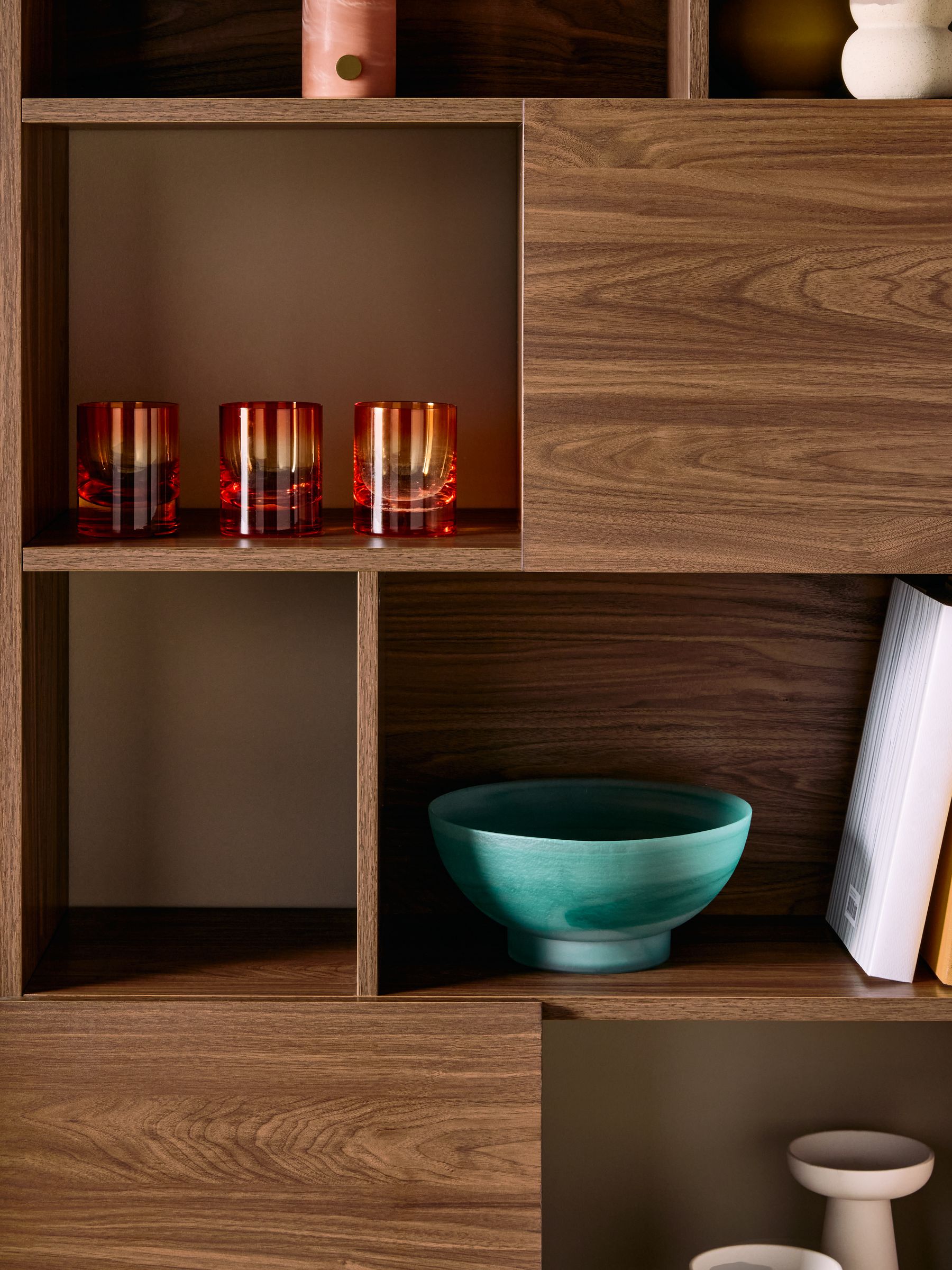Blaze Narrow Shelving Unit in Dark Brown - Image 3 of 6