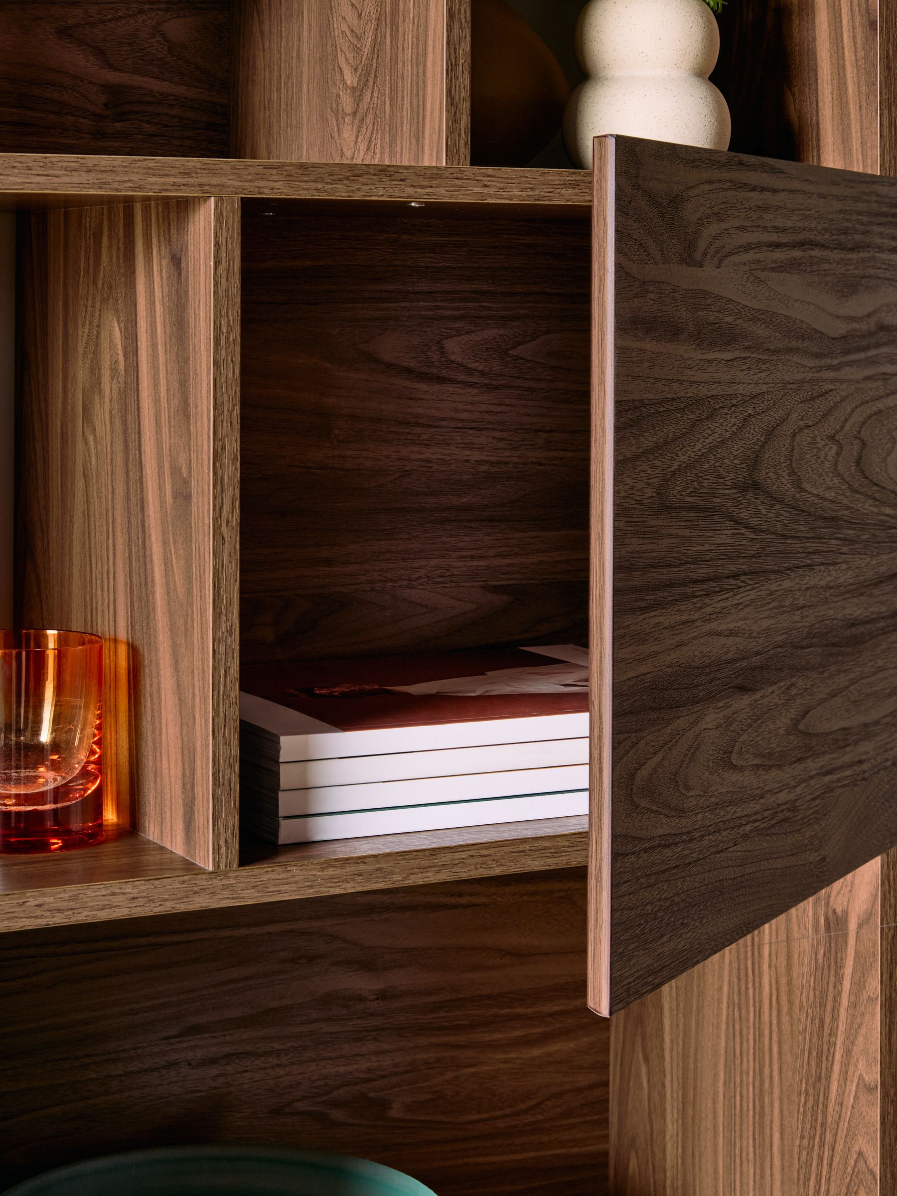 Blaze Narrow Shelving Unit in Dark Brown - Image 4 of 6
