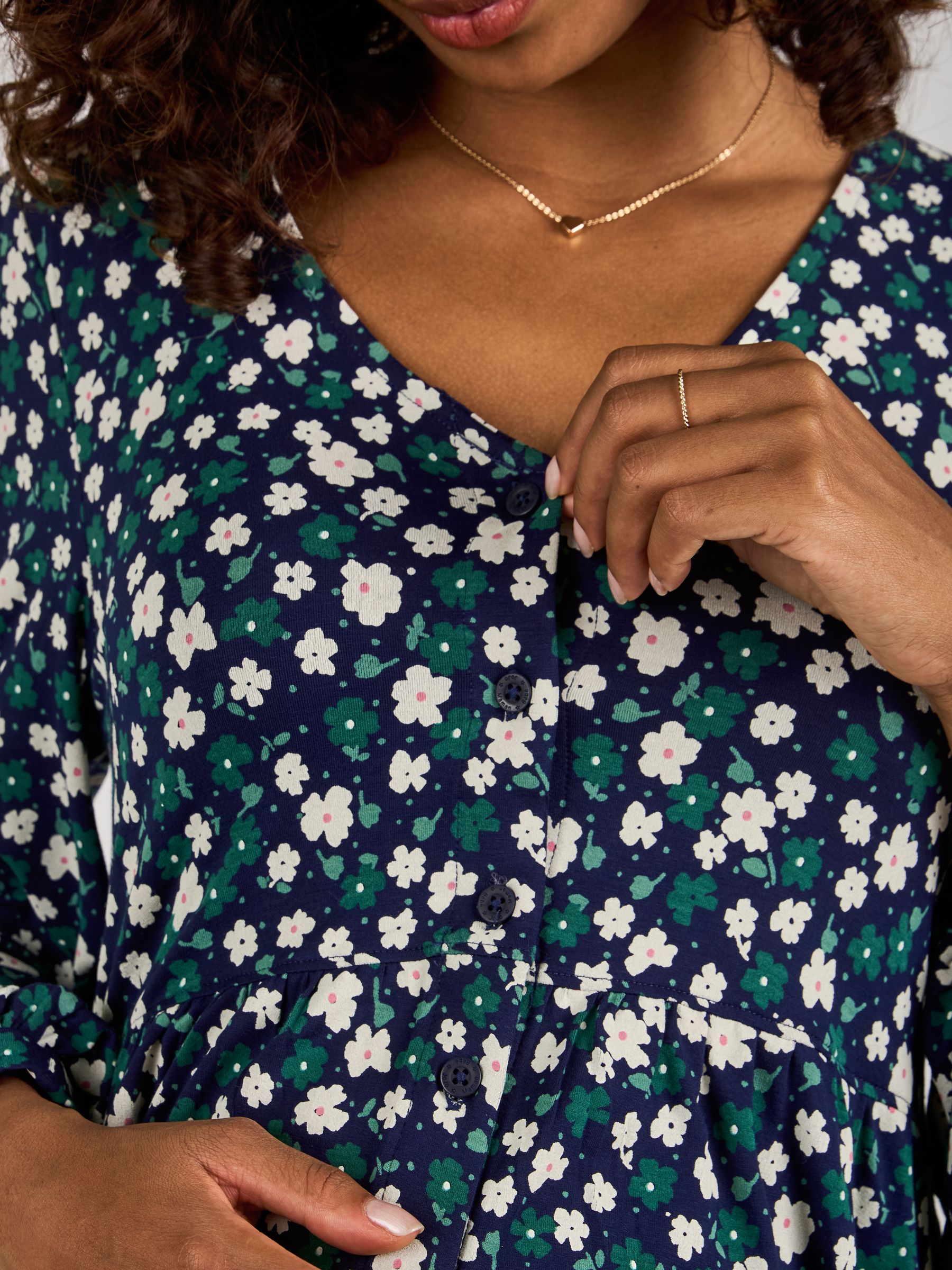 Navy Blue Green Dress - Image 4 of 4
