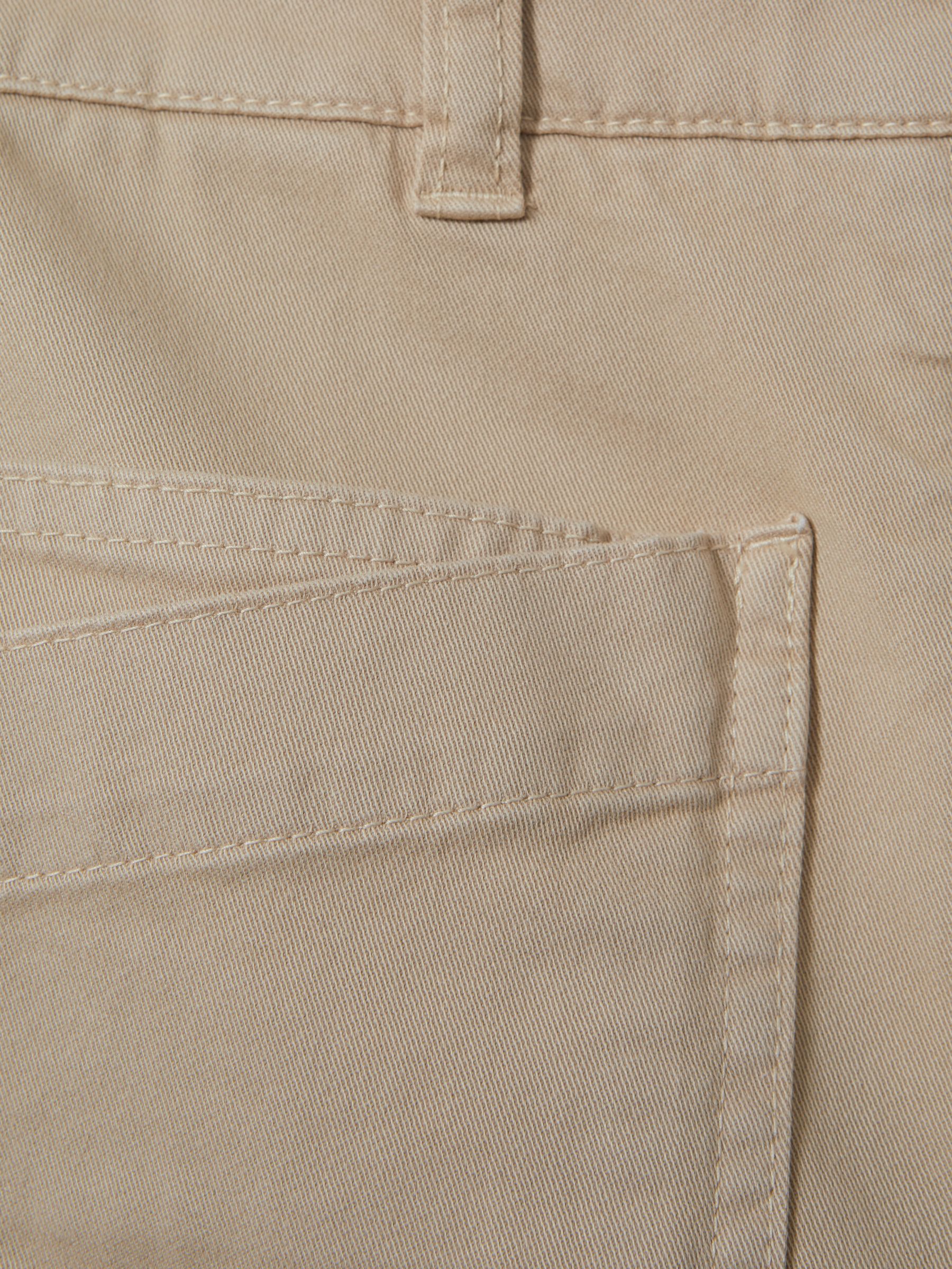 Nova Neutral Cotton Blend Shorts with Turned-Up Hems - Image 5 of 5