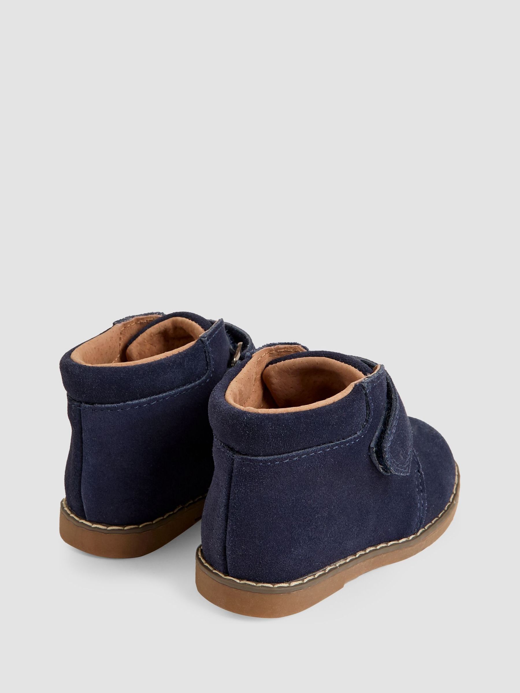 Navy Suede Boots - Image 2 of 4