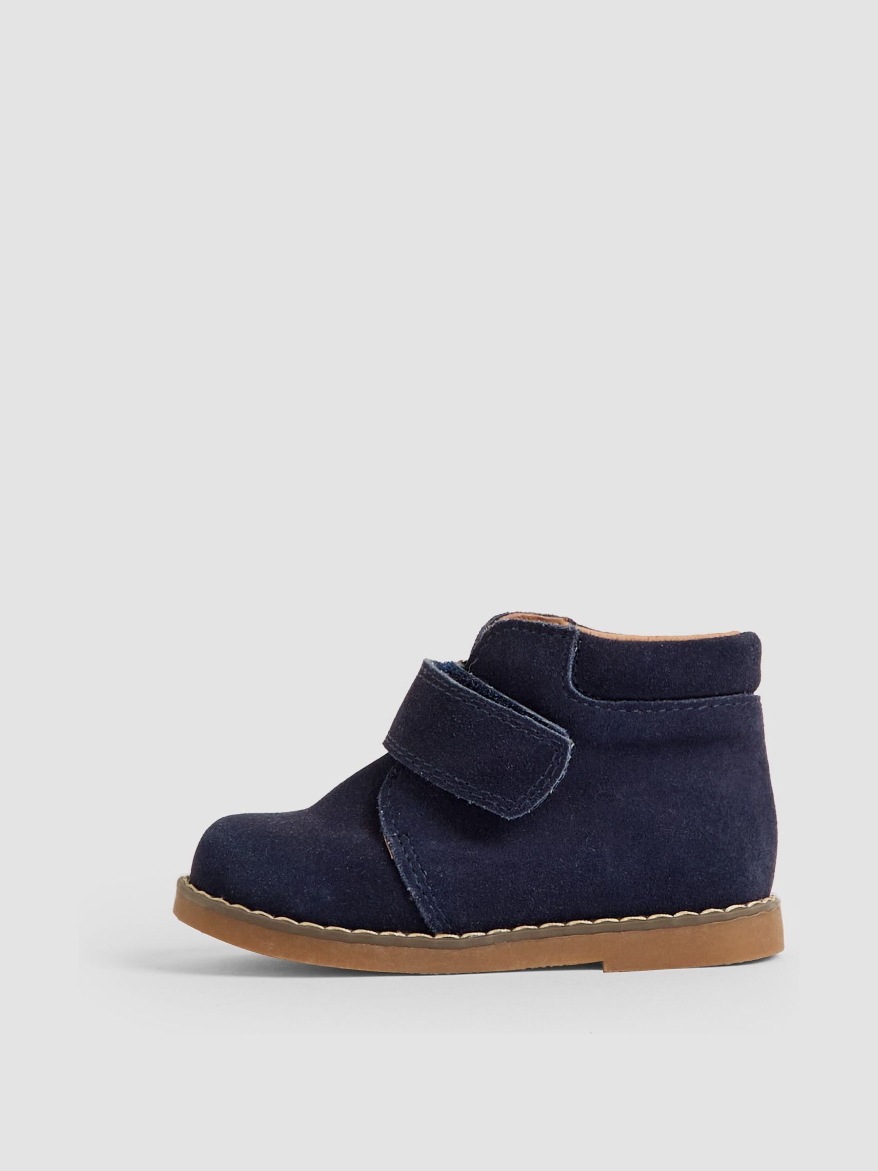 Navy Suede Boots - Image 3 of 4