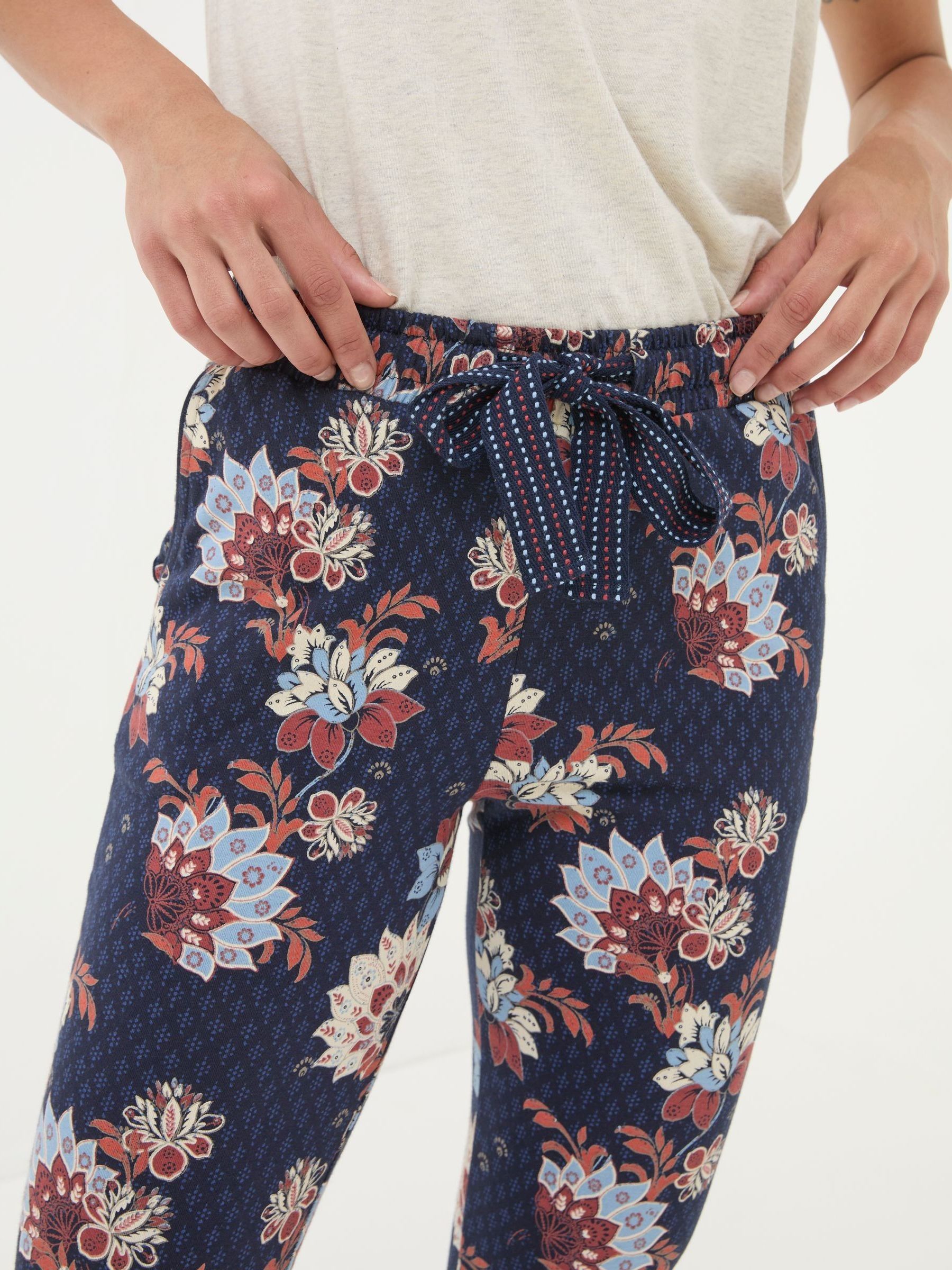 Ellie Navy Patchwork Pyjama Bottoms - Image 5 of 6