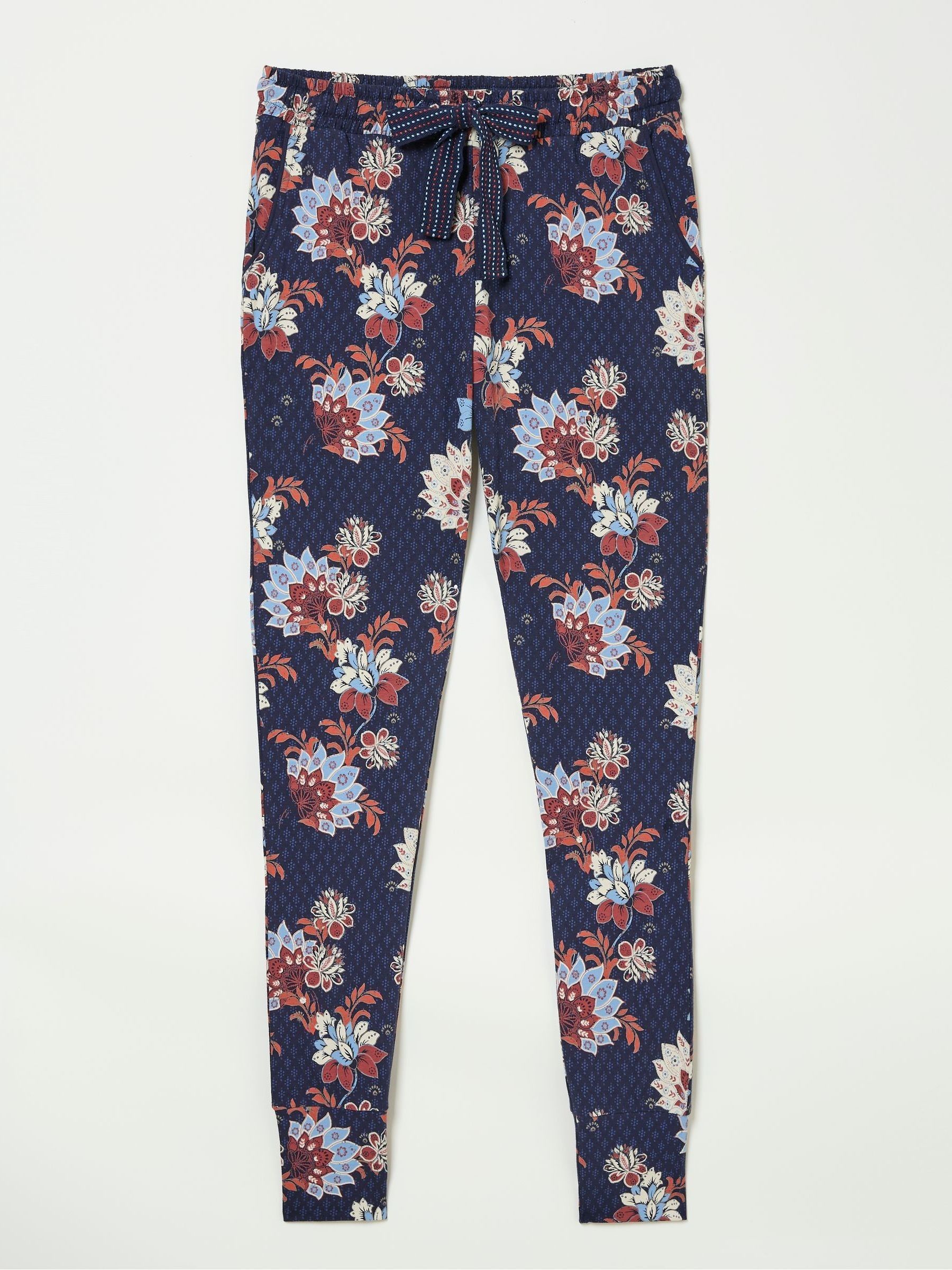 Ellie Navy Patchwork Pyjama Bottoms - Image 6 of 6